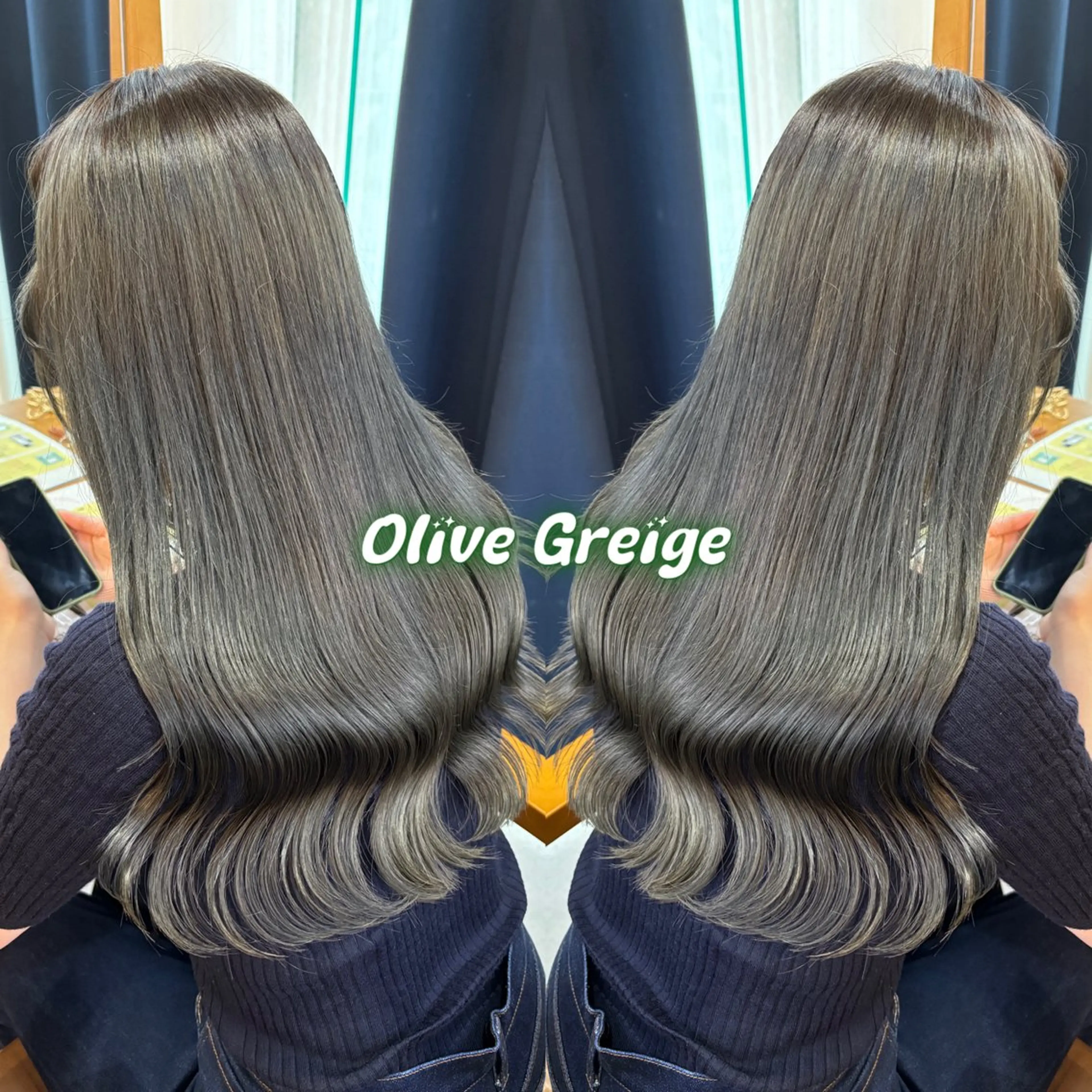 ロング カラー ブリーチ 透明感カラー グレージュ ブリーチなしカラー オリーブグレージュ ヘアカラー トリートメント 🌼ピンク/レッド/ アレンジ/Mei🌼のヘアスタイル