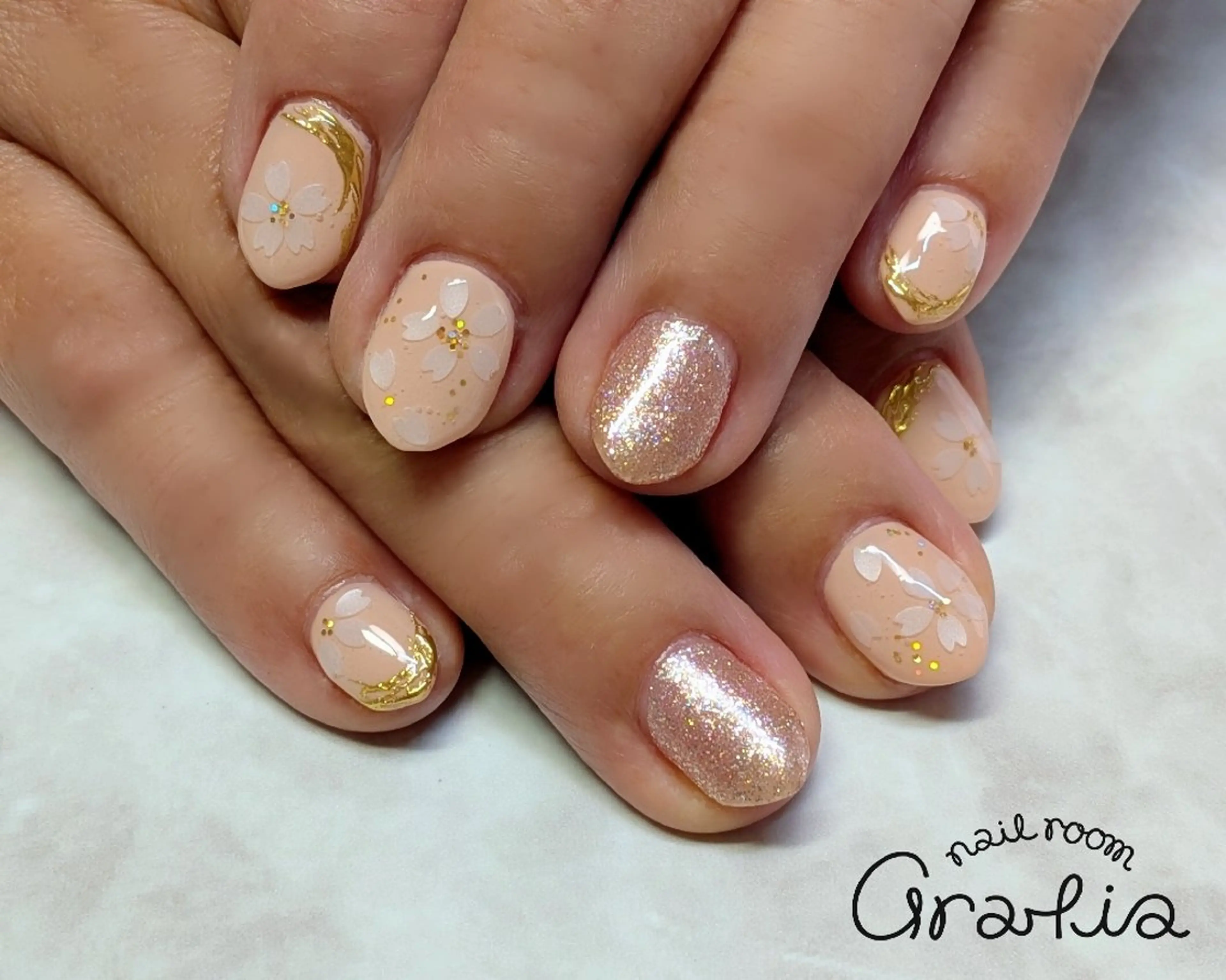 ネイル 桜ネイル nail room gratia所属・gratia 中村のネイルデザイン