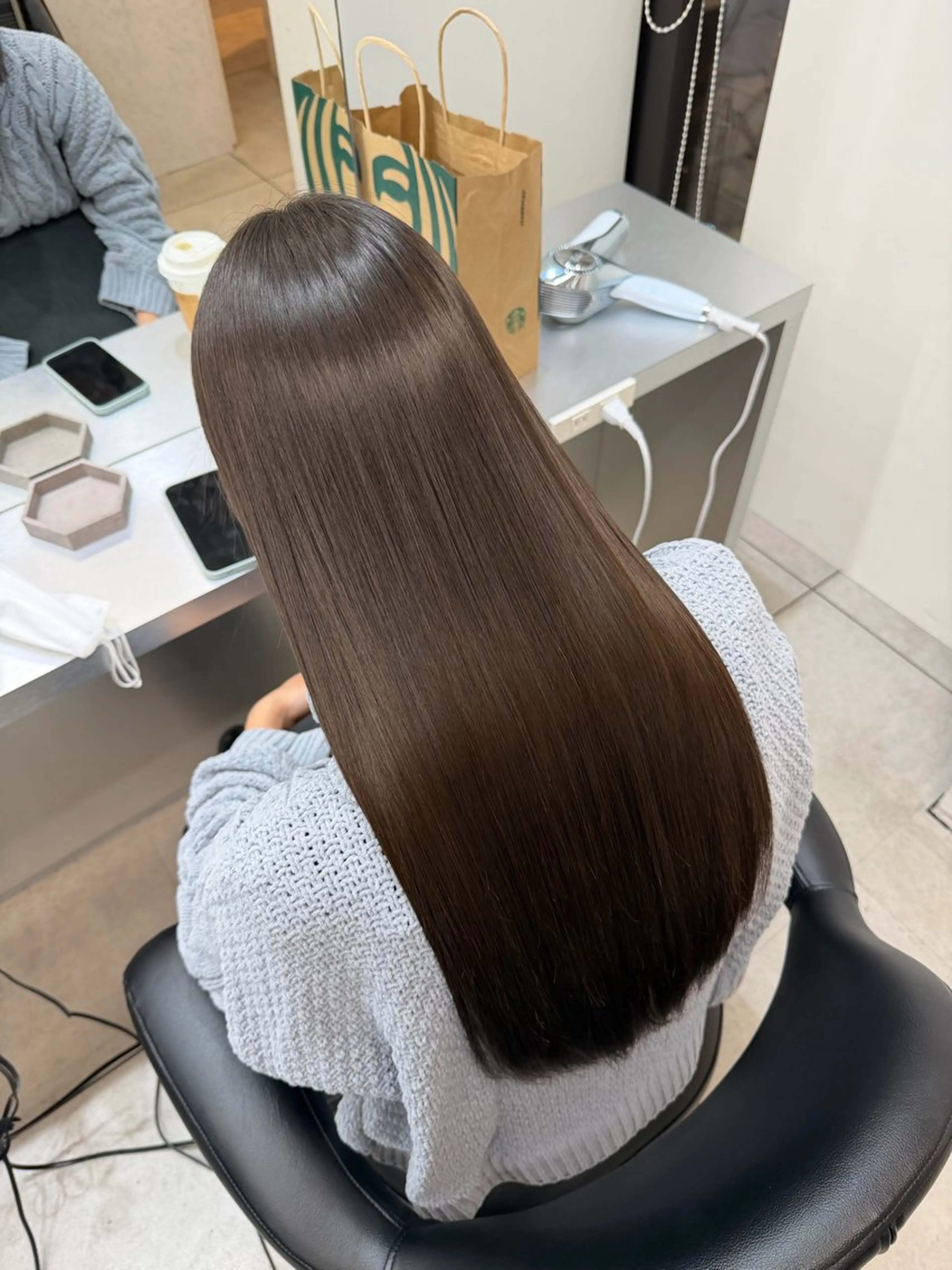 ロング カット 縮毛矯正 トリートメント 艶髪/縮毛矯正/ Core mikuaのヘアスタイル