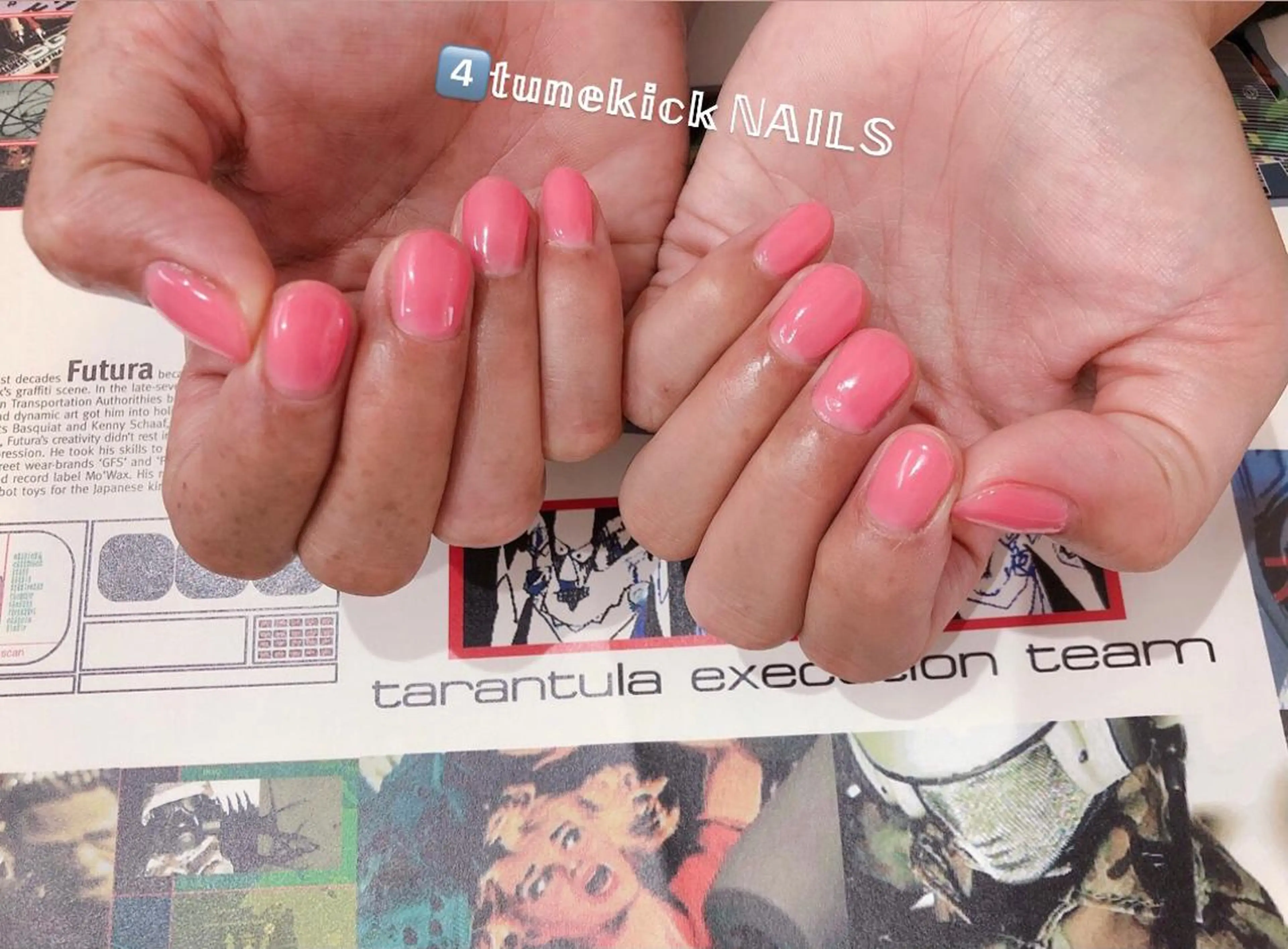 ネイル クリアネイル ピンク 4tunekick NAILS(フォーチュンキックネイルズ)所属・光森 淳子のネイルデザイン