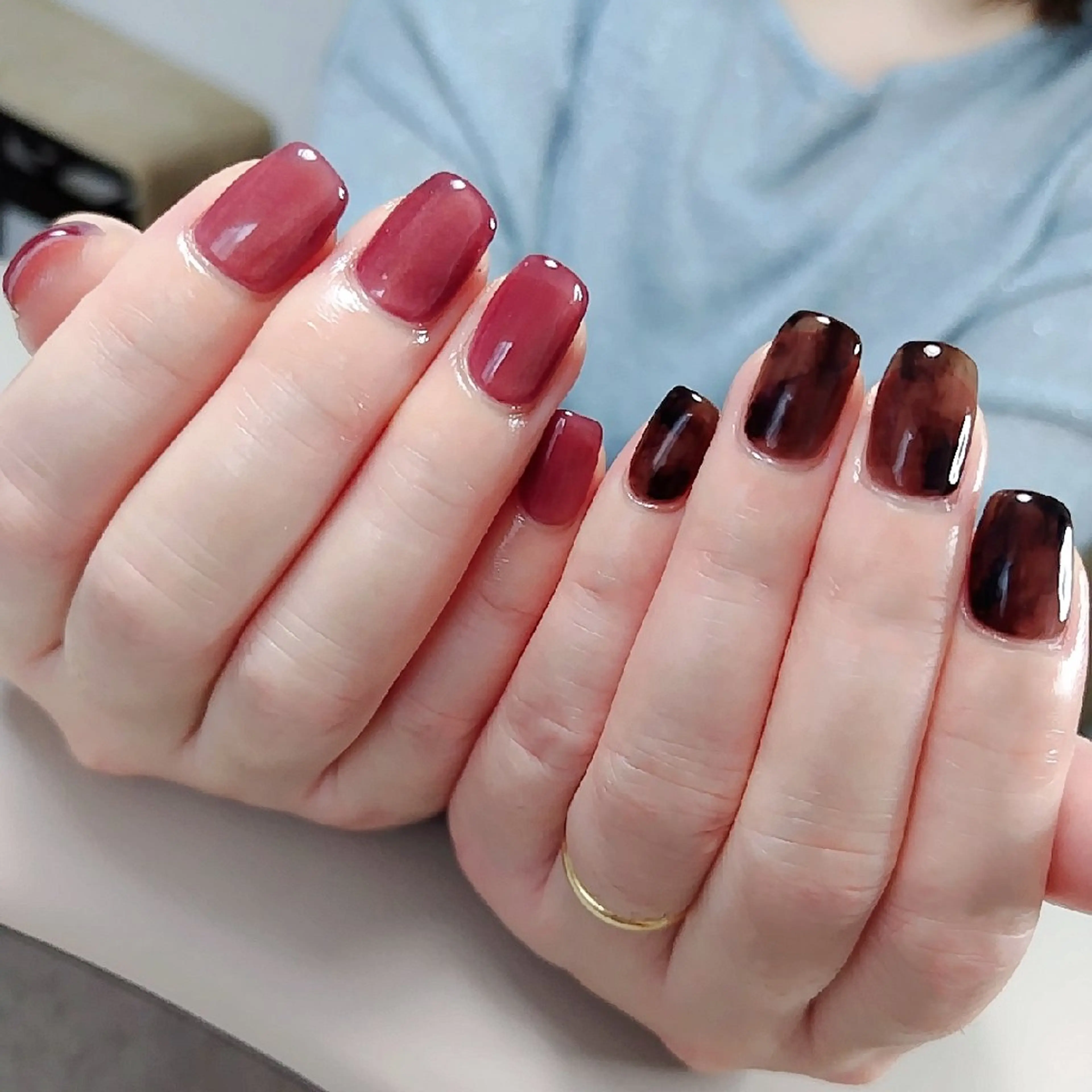 ネイル ジェルネイル グリーン マグネットネイル ニュアンスネイル ハンドネイル etaupe nail所属・向原自宅サロン ★エトープネイルのネイルデザイン