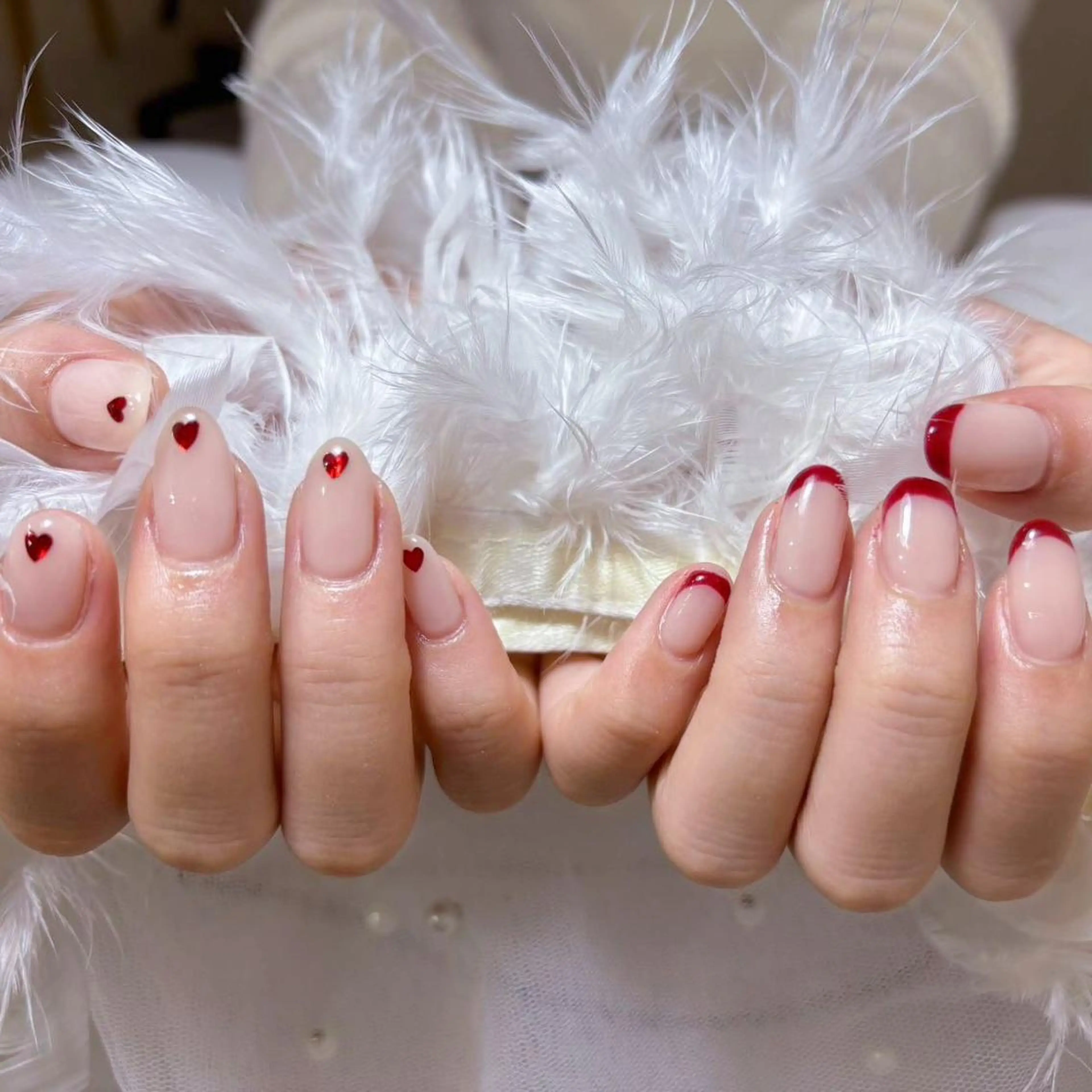 ネイル アートネイル オーロラネイル ガーリー キラキラネイル 韓国ネイル diamond ♥のネイルデザイン