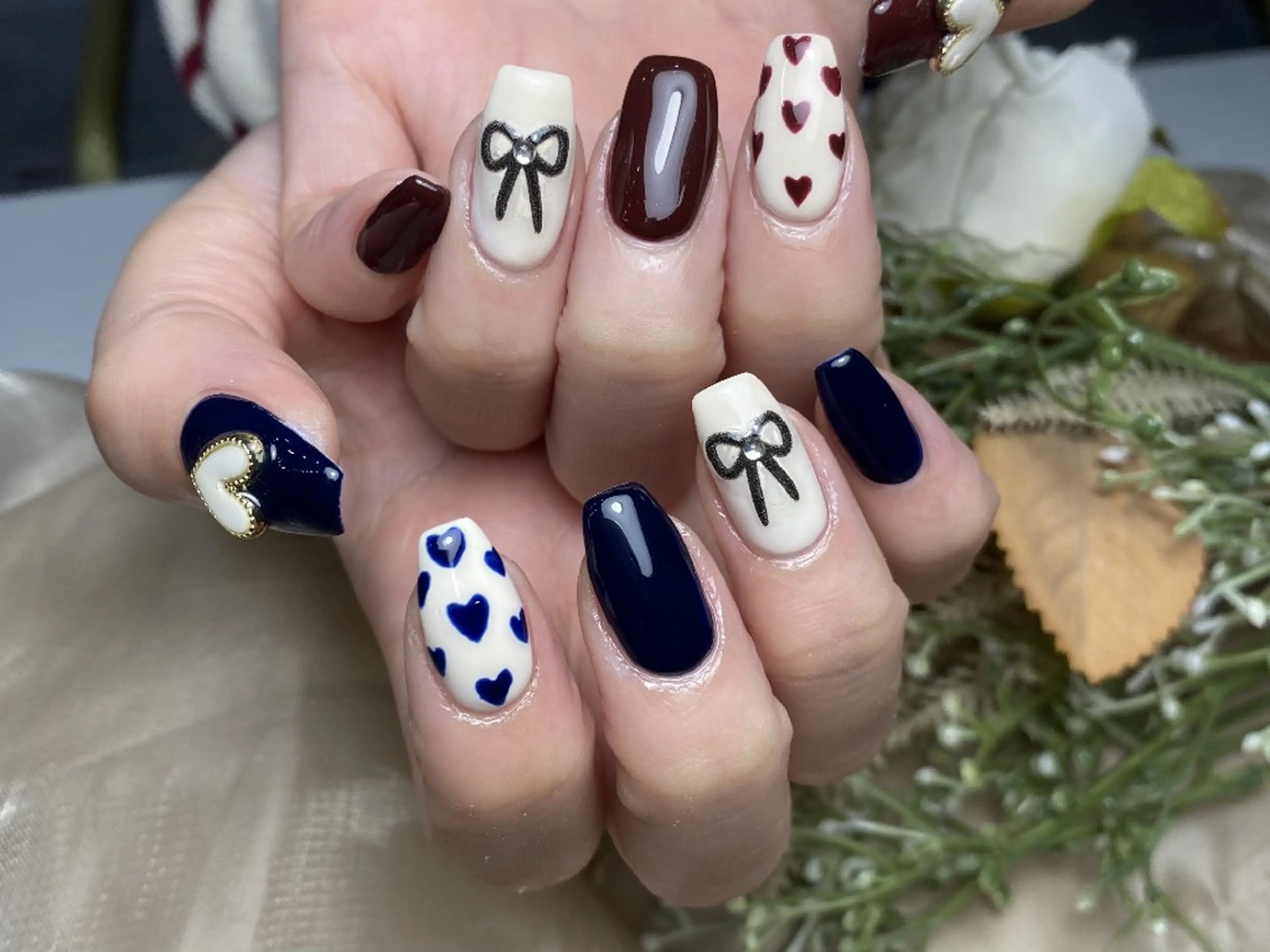 ネイル バレンタイン ハンドネイル UM Nail Salonのネイルデザイン