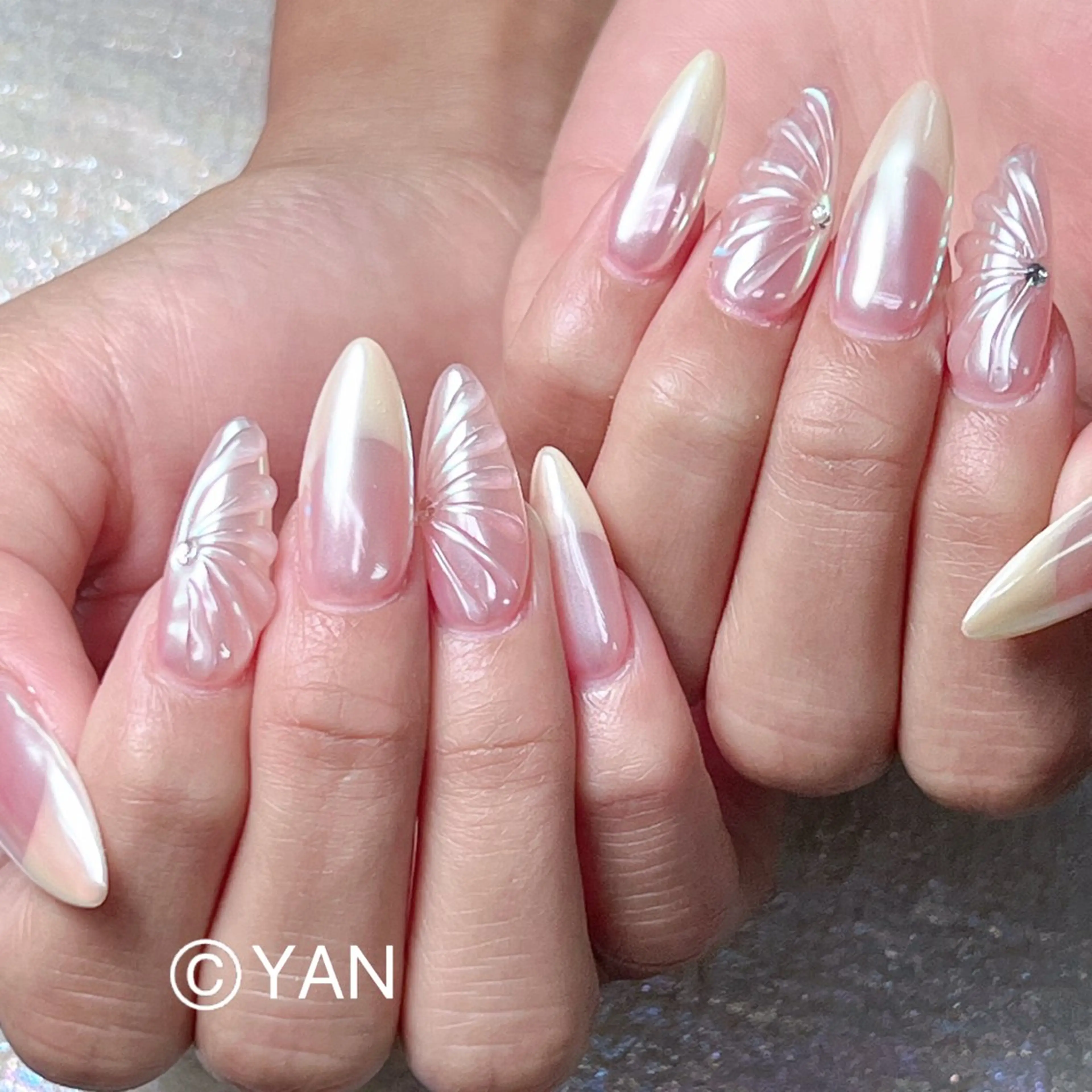 ネイル 長いだし/スカルプ/ パラシェルN.oneのネイルデザイン