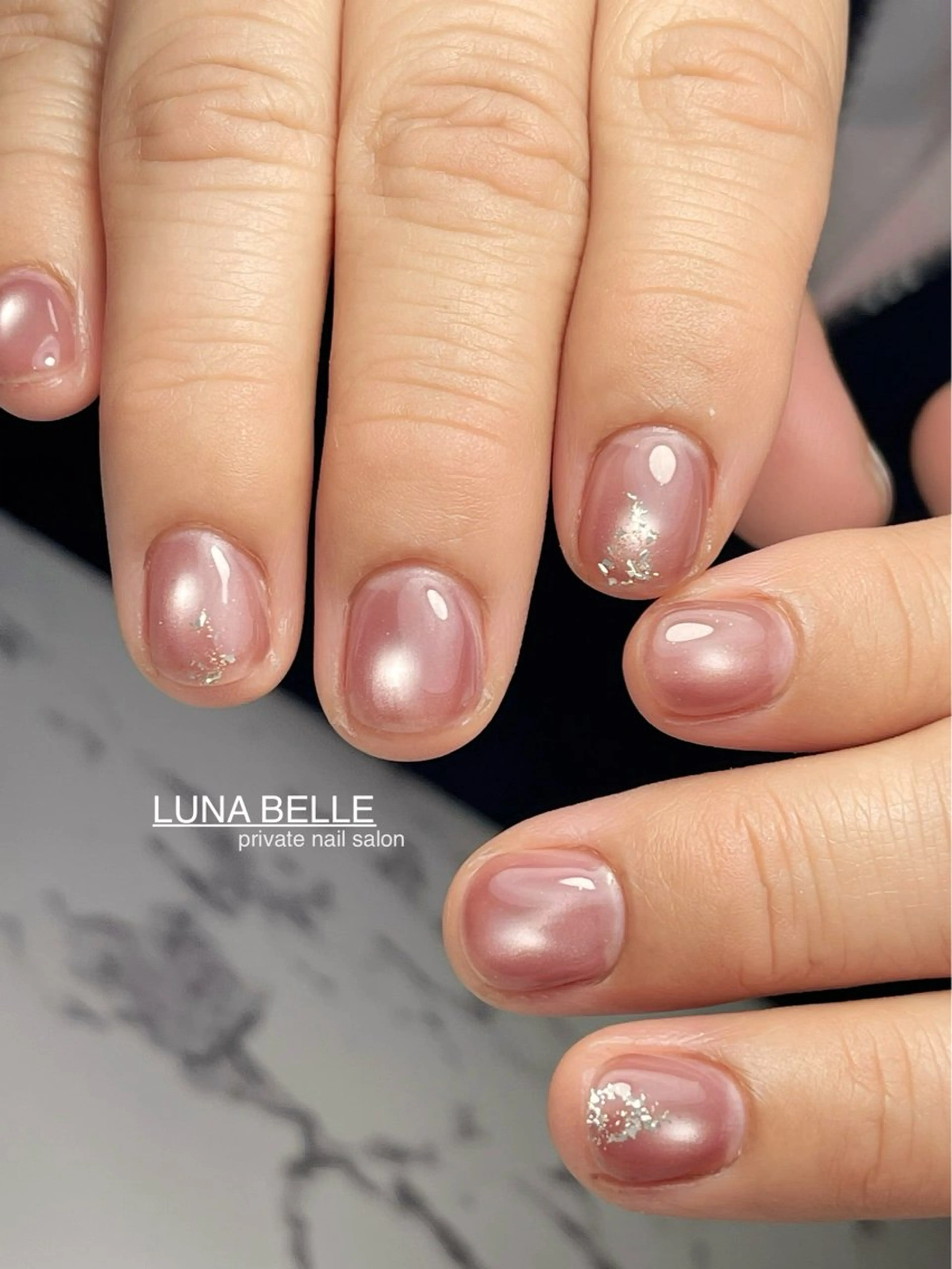 ネイル ラメ(グリッター) マグネットネイル ハンドネイル LUNA BELLEのネイルデザイン