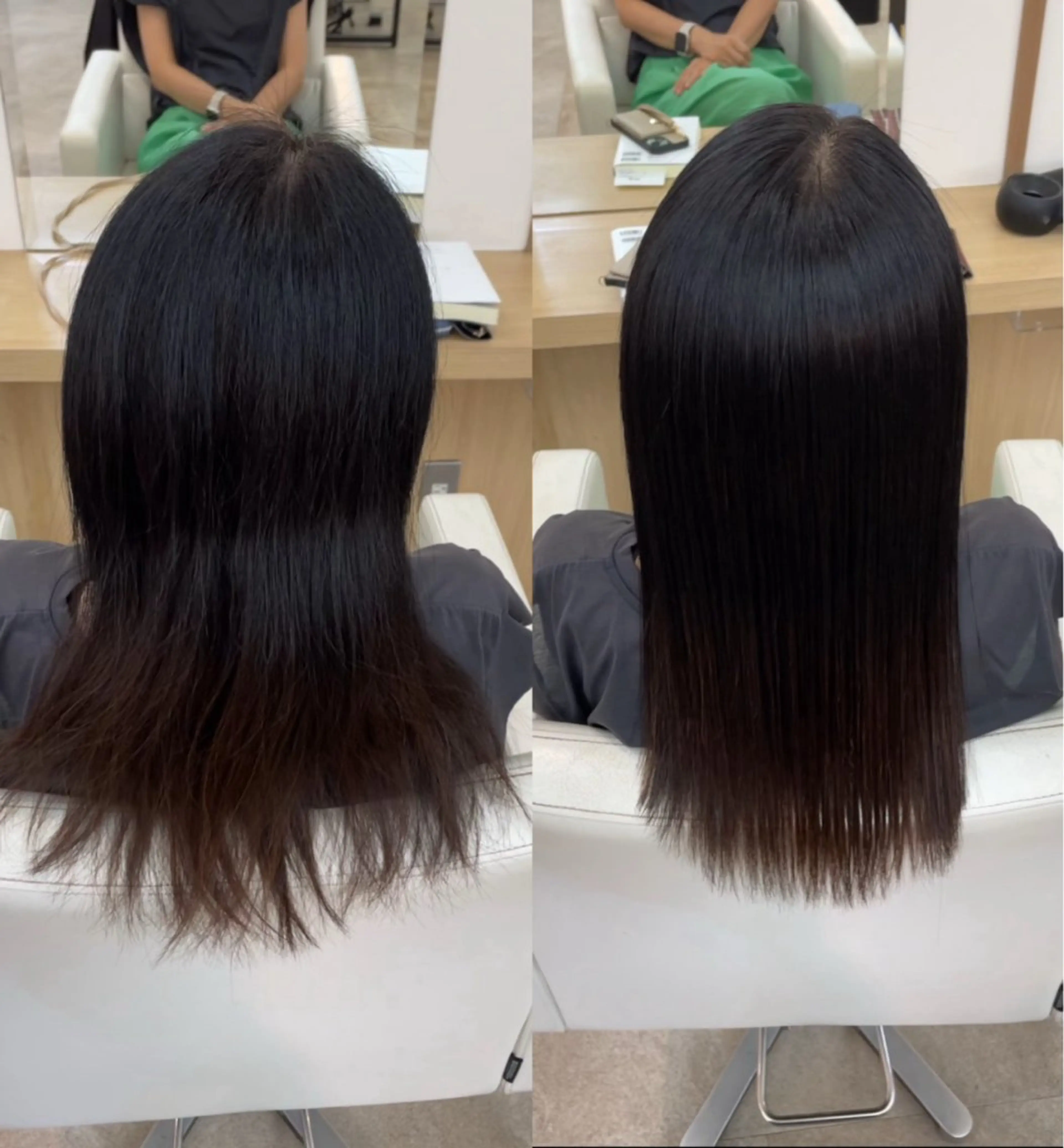 セミロング 縮毛矯正/髪質改善 クルミのヘアスタイル