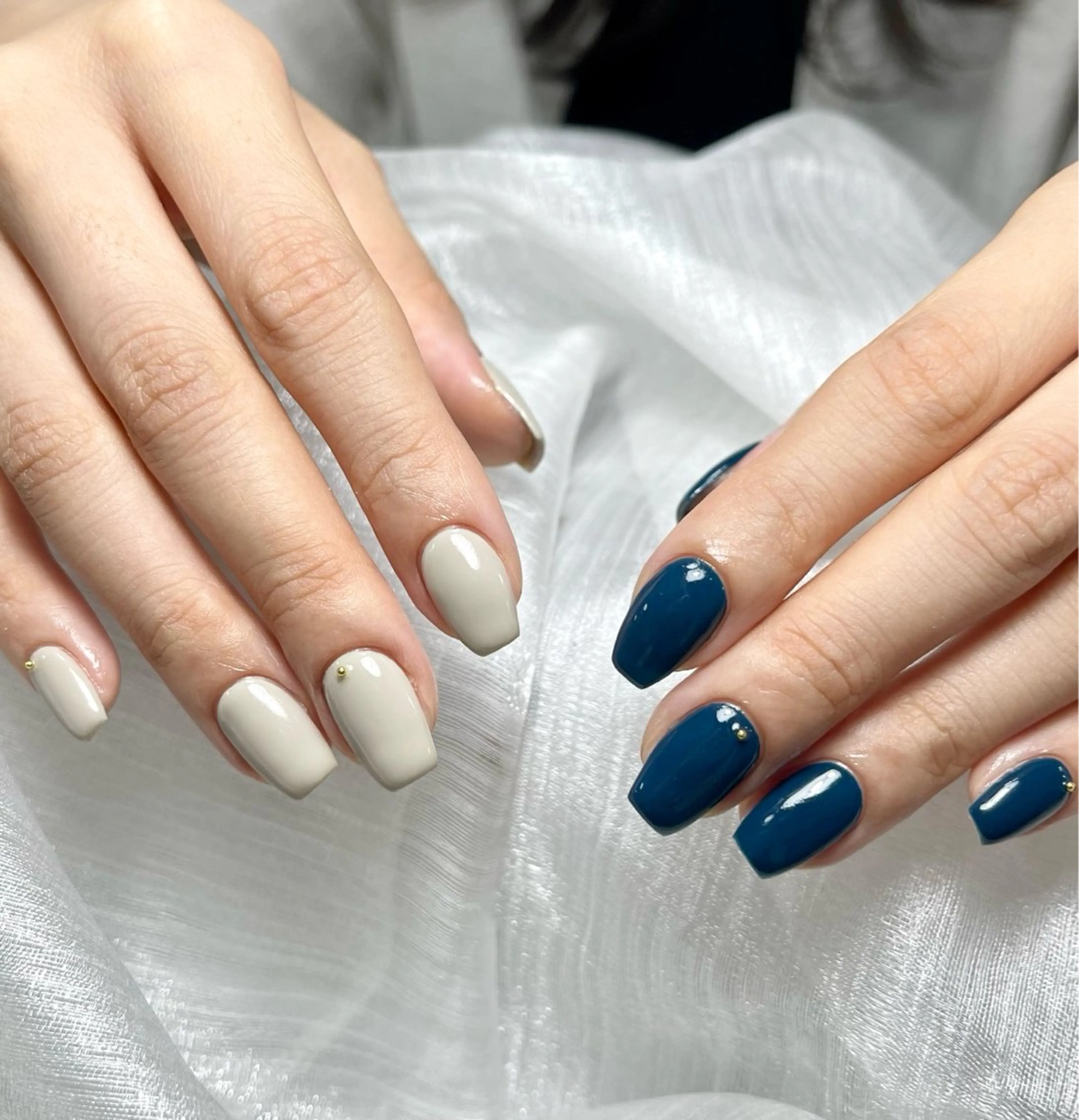 ネイル 長さ出し フレンチネイル グラデーション マグネットネイル マグネットフレンチ ハンドネイル ハンドケア 💕Dreamy KIYO💕のネイルデザイン