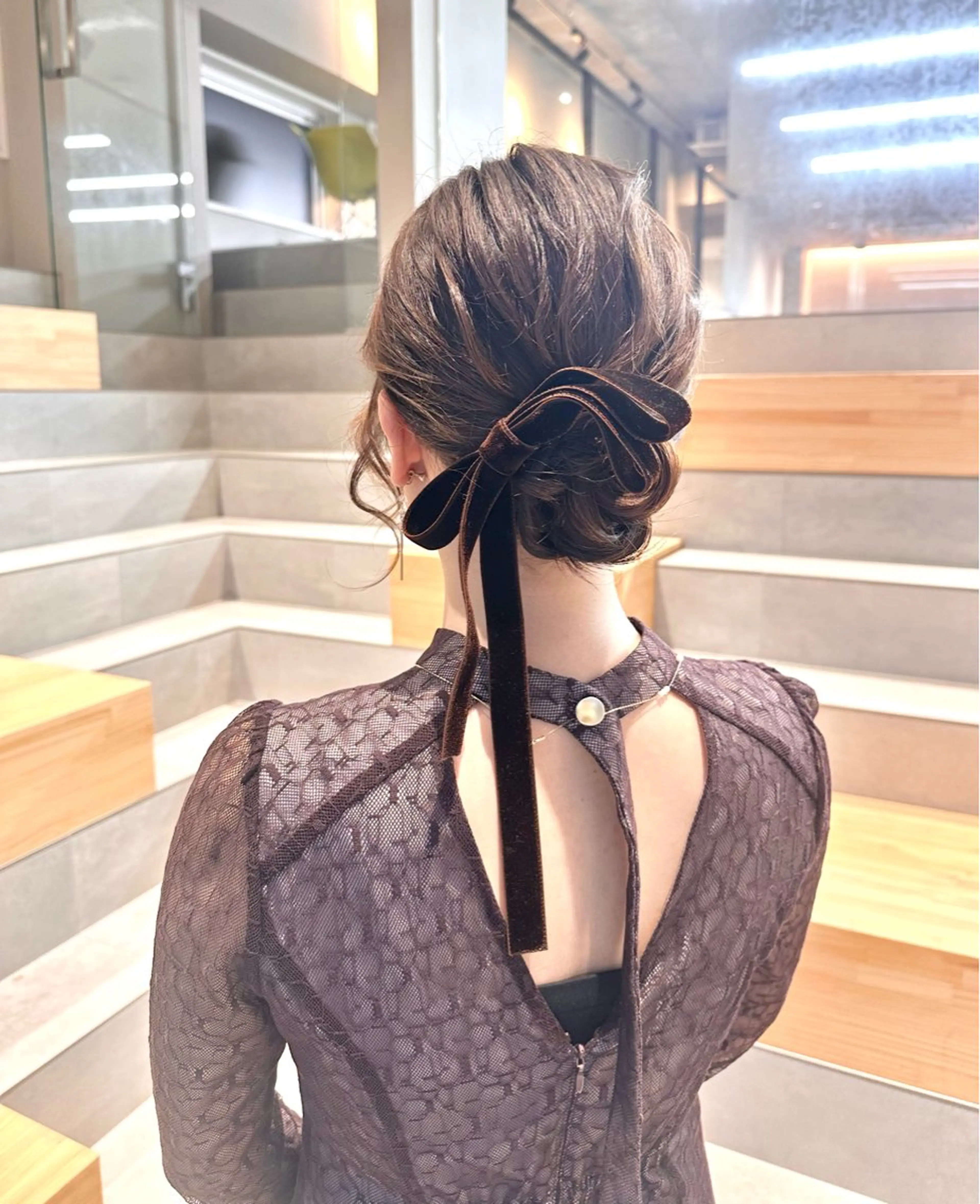 ミディアム ヘアアレンジ ヘアセット 染谷 遥花のヘアスタイル