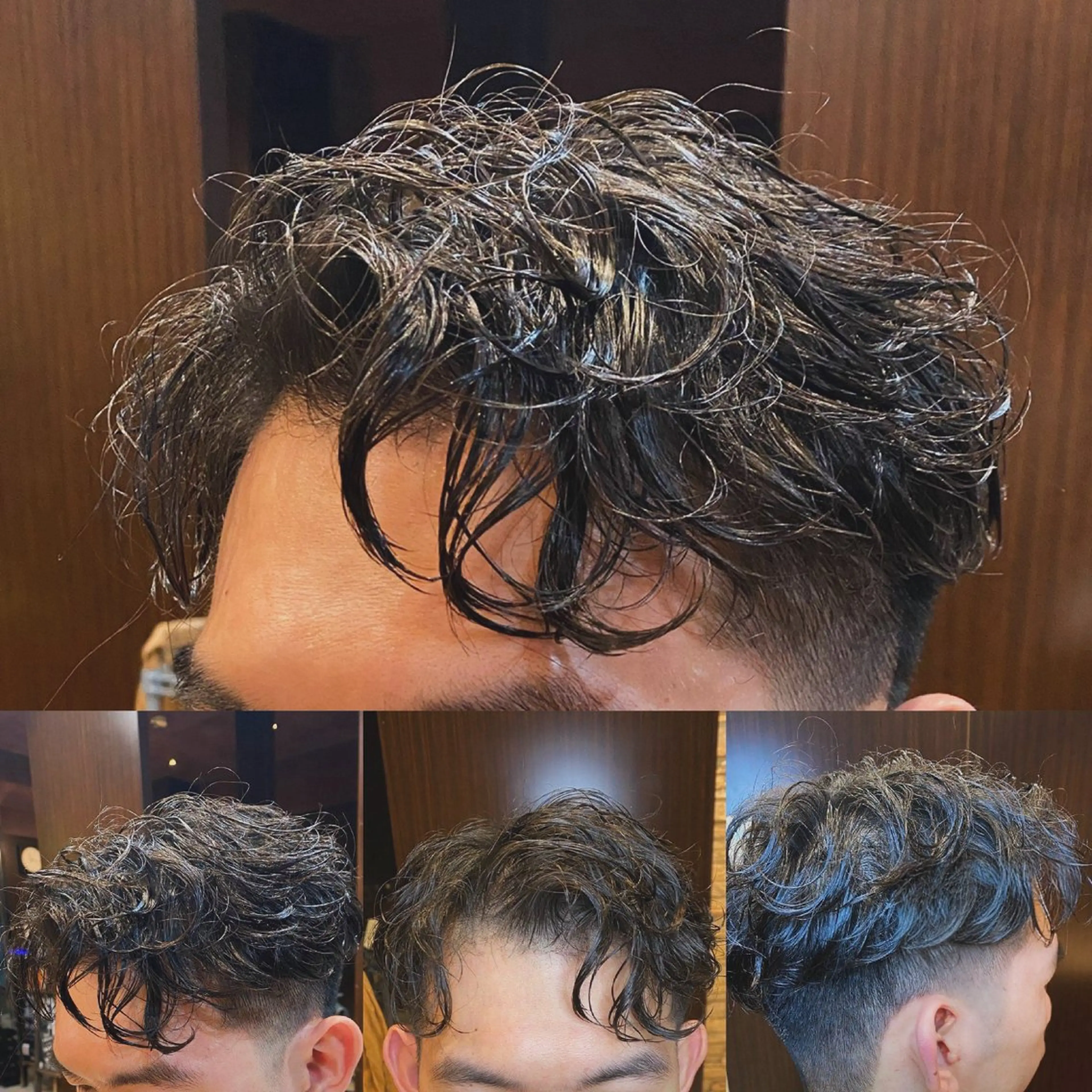 ミディアム カット パーマ ヘアモードキクチ神田店所属・北川 竜也のヘアスタイル