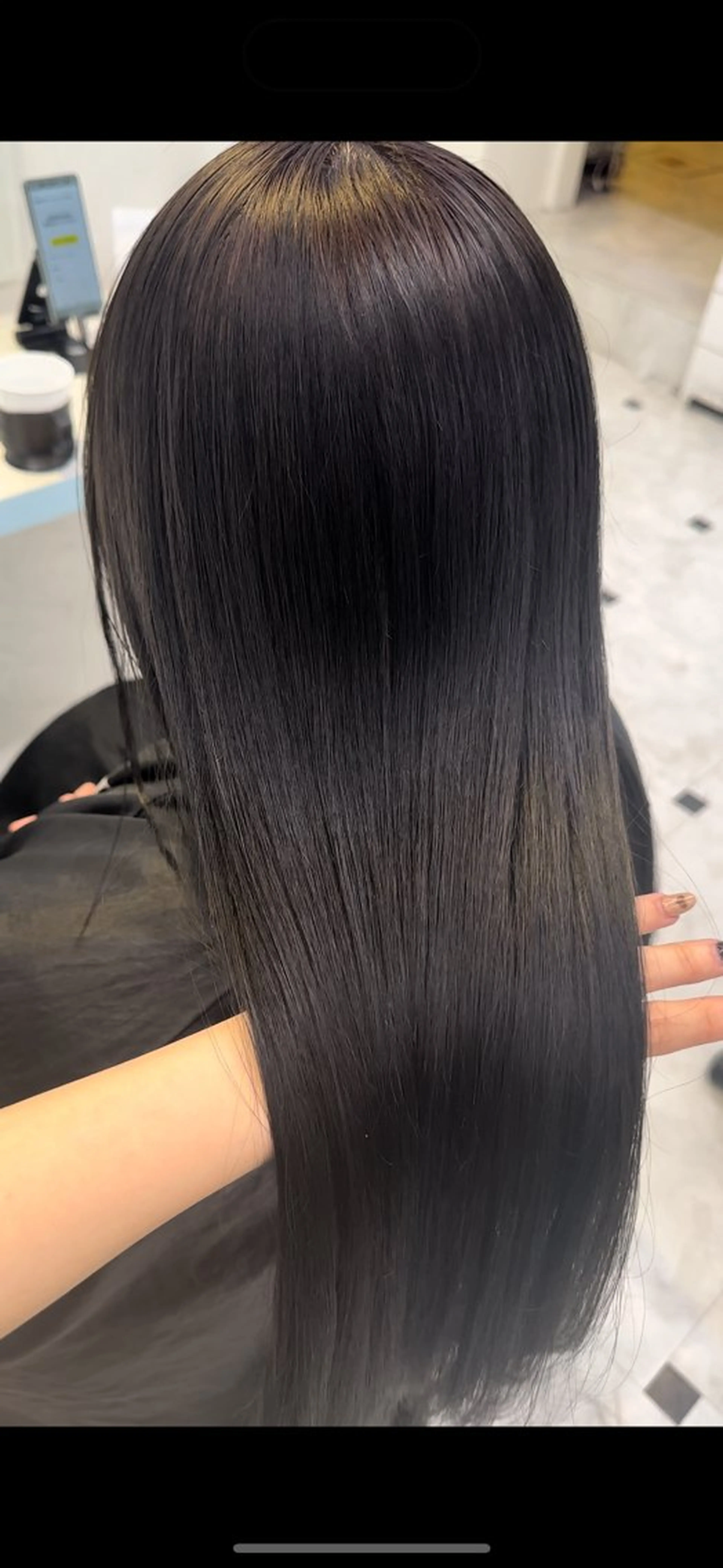 ロング カラー ブリーチ 髪質改善 ヘアカラー トリートメント ♥️暖色モテカラ ー♥️由夏のヘアスタイル