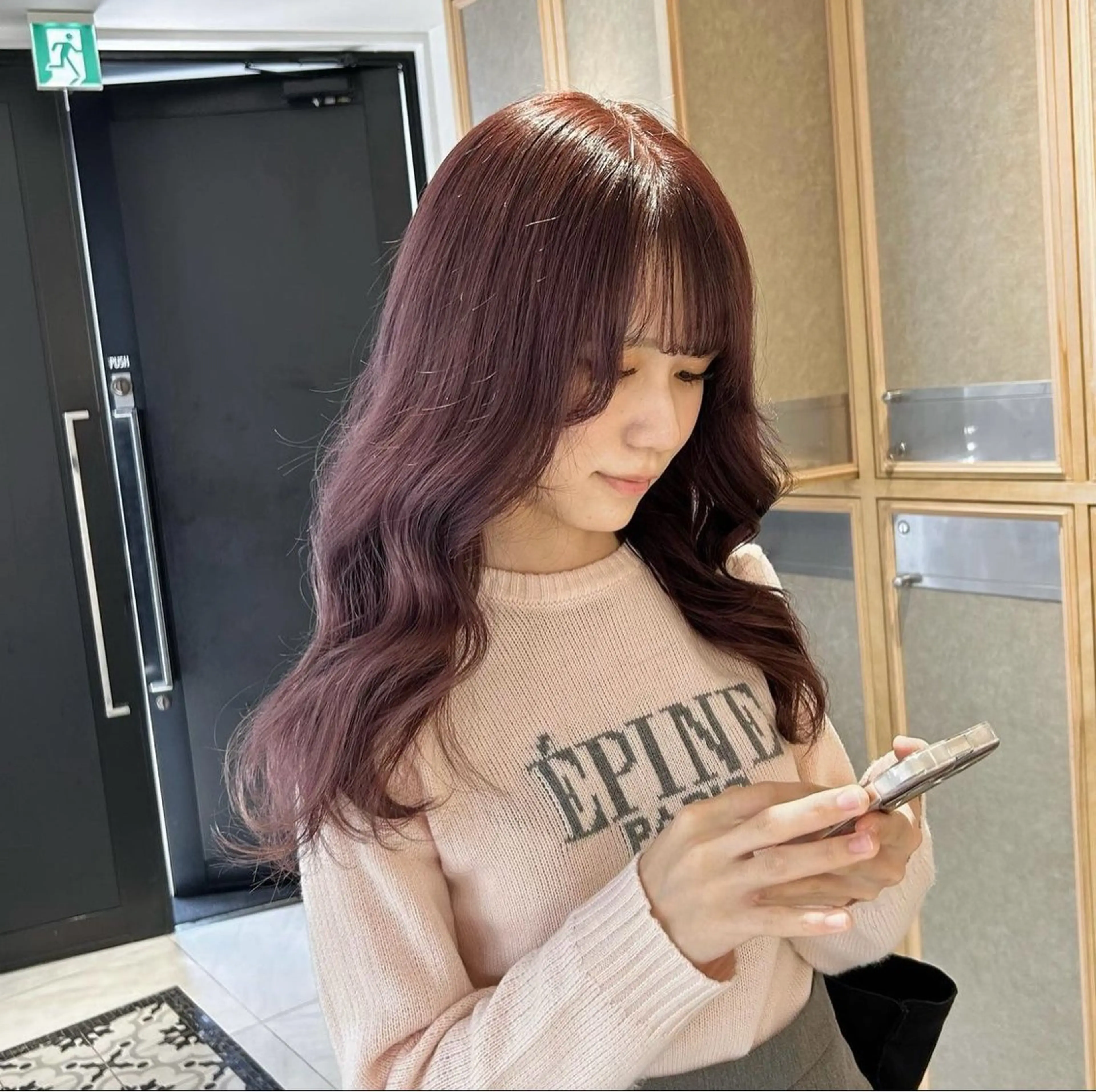 セミロング カラー ベージュカラー ラベンダーカラー ラベンダーベージュ ピンクカラー ピンクラベンダー ayumi / ミディアムトーンのヘアスタイル