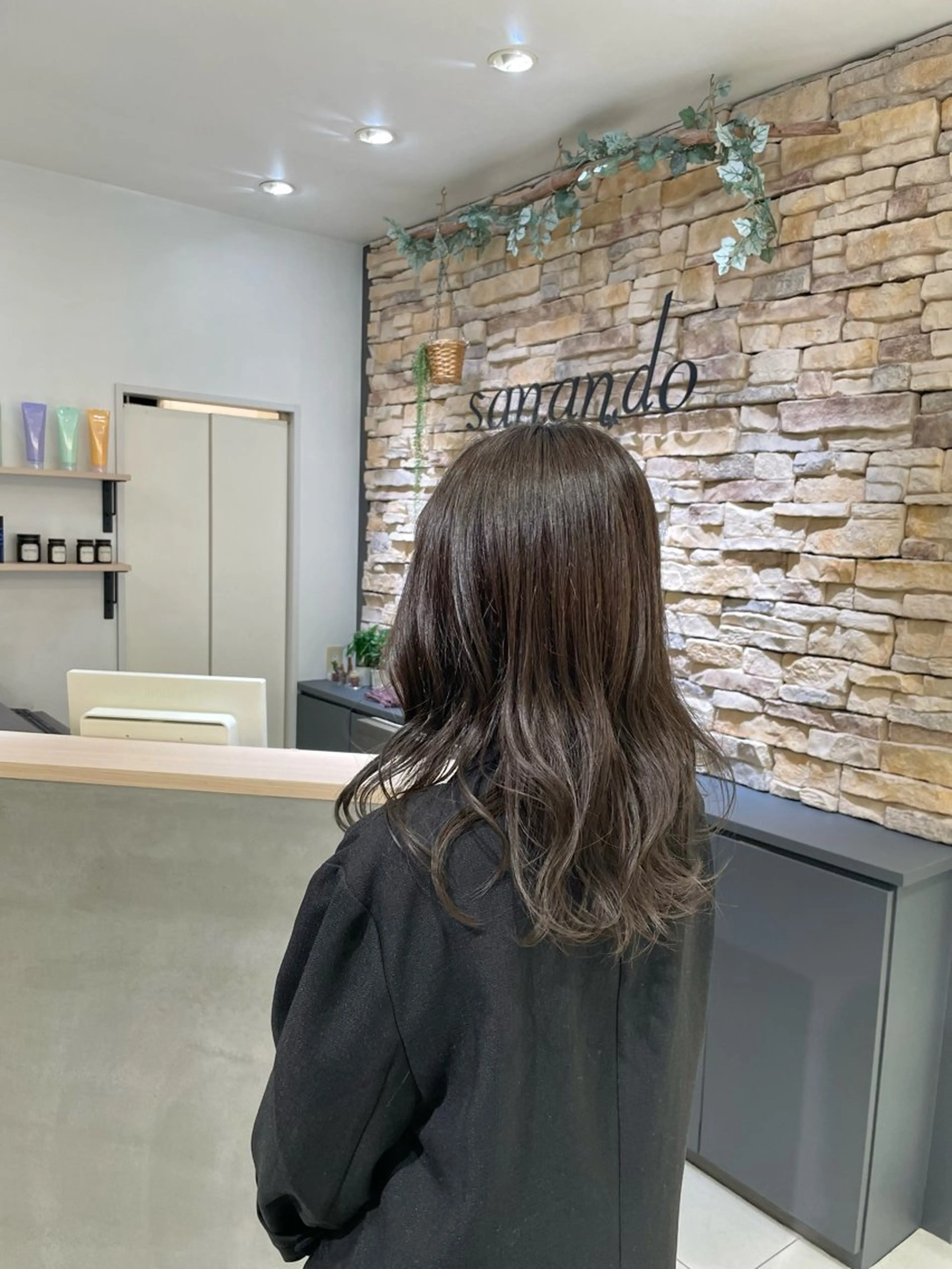 セミロング カラー ベージュカラー 透明感カラー オリーブベージュ 店長/ボブ/ 髪質改善/清水祥偉のヘアスタイル