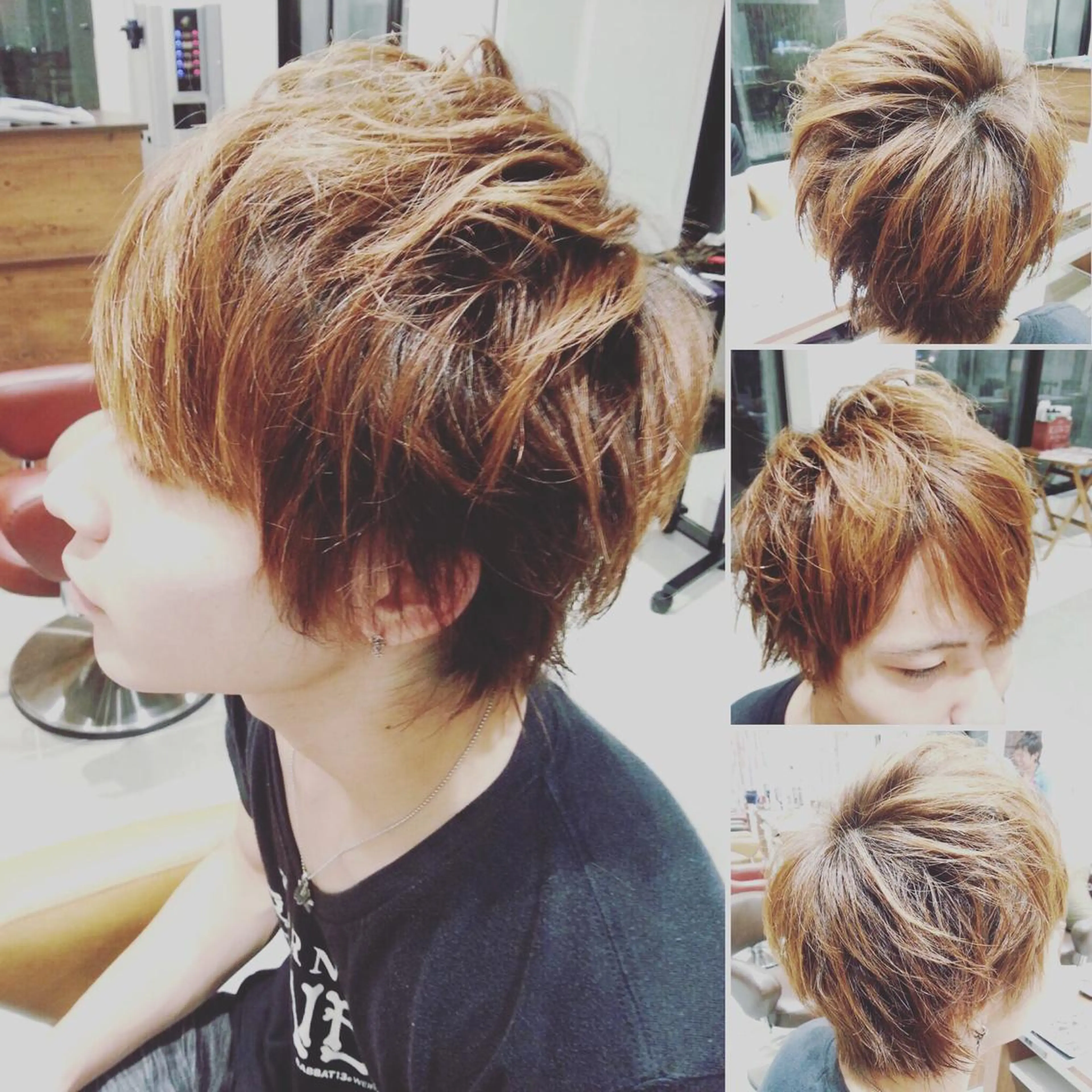 ショート ミディアム セミロング ロング カラー パーマ ヘアアレンジ メンズ キッズ ネイル まつエク ショートレイヤー ミディアムパーマ メンズパーマ セミロングパーマ レイヤーカット ひがし さゆりのヘアスタイル