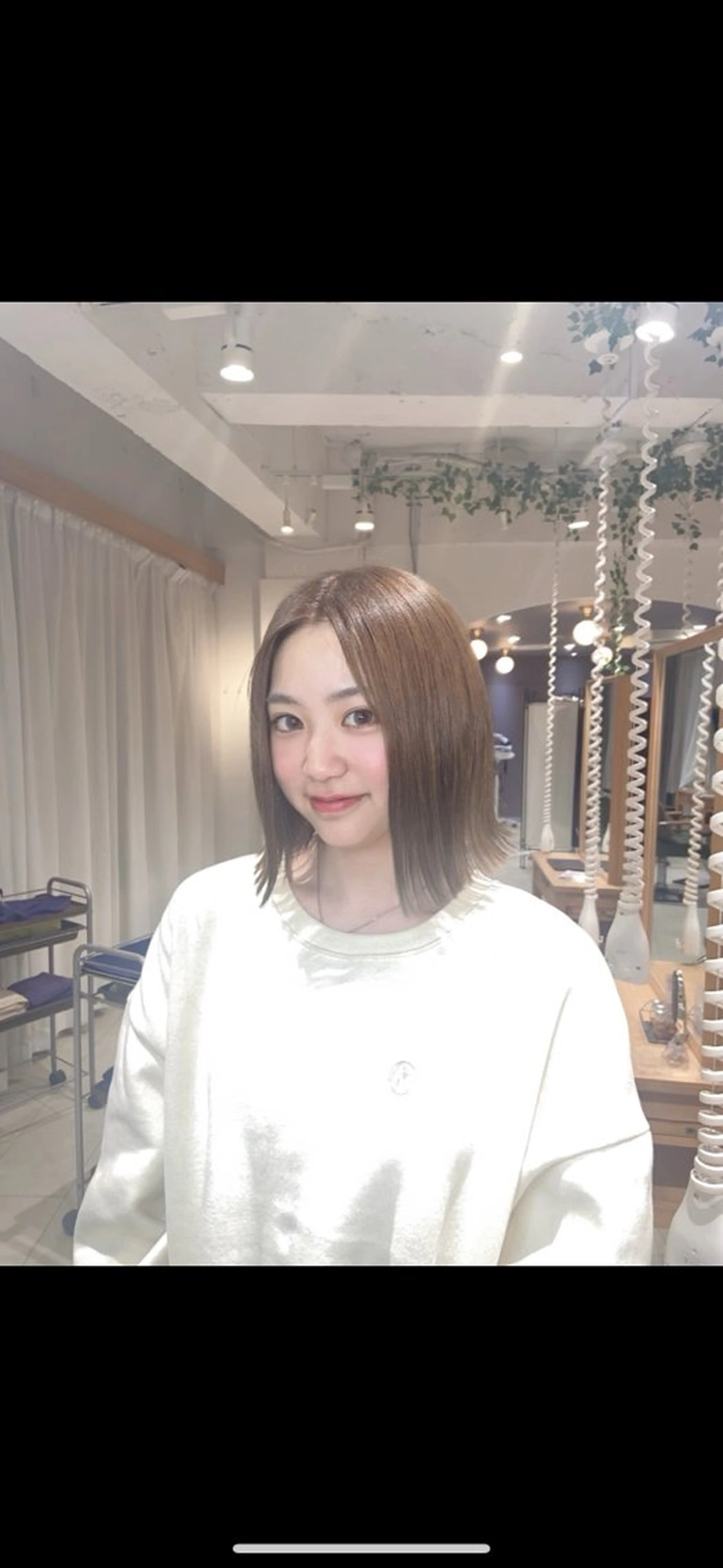 ミディアム ボブ カット 盛田 望来のヘアスタイル