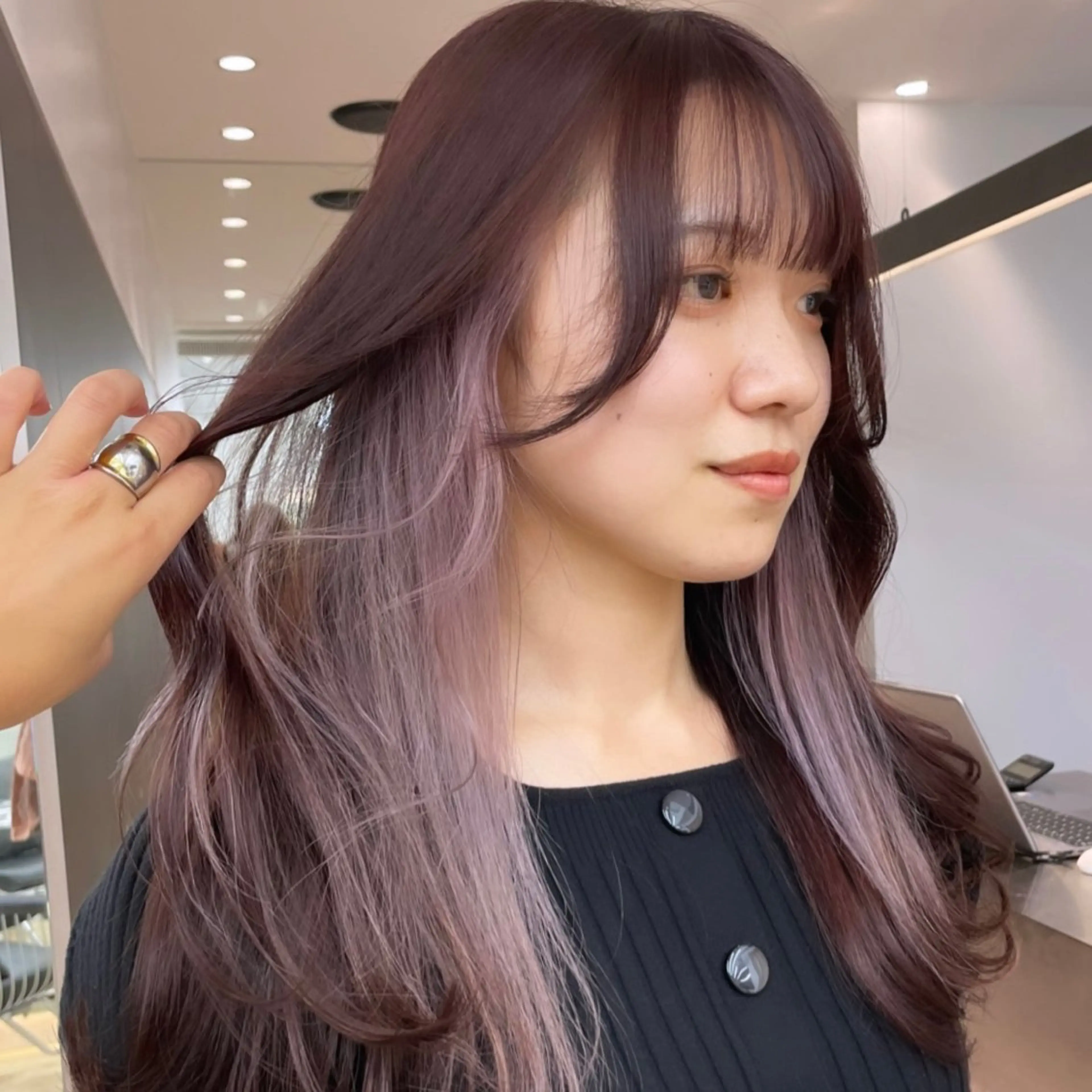 セミロング カット ヘアカラー トリートメント ♥️ブリーチ/ボブ/ レイヤー♥️maiのヘアスタイル