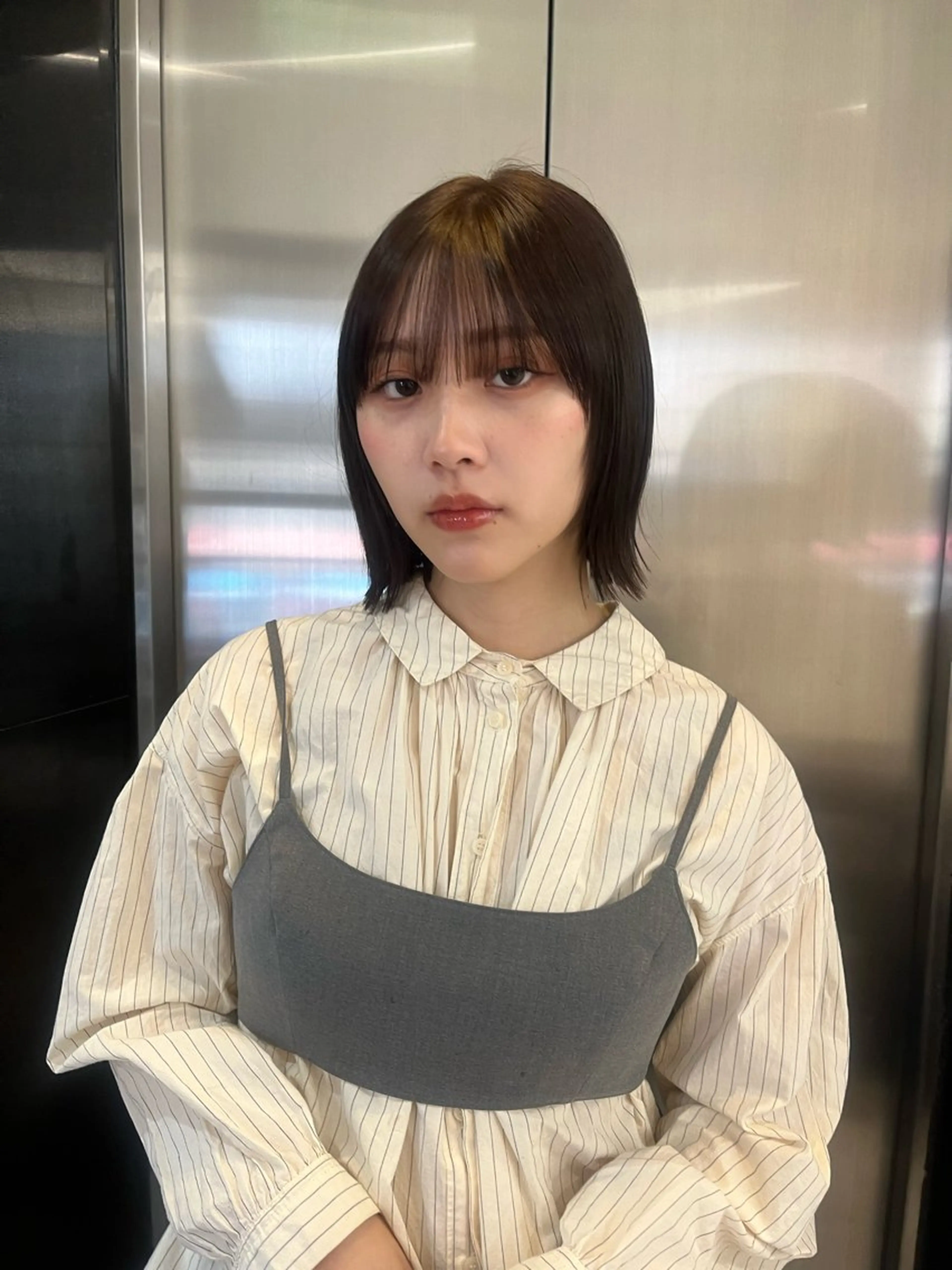 ミディアム saki‪🌱‬♡ /ボブ/透明感カラーのヘアスタイル