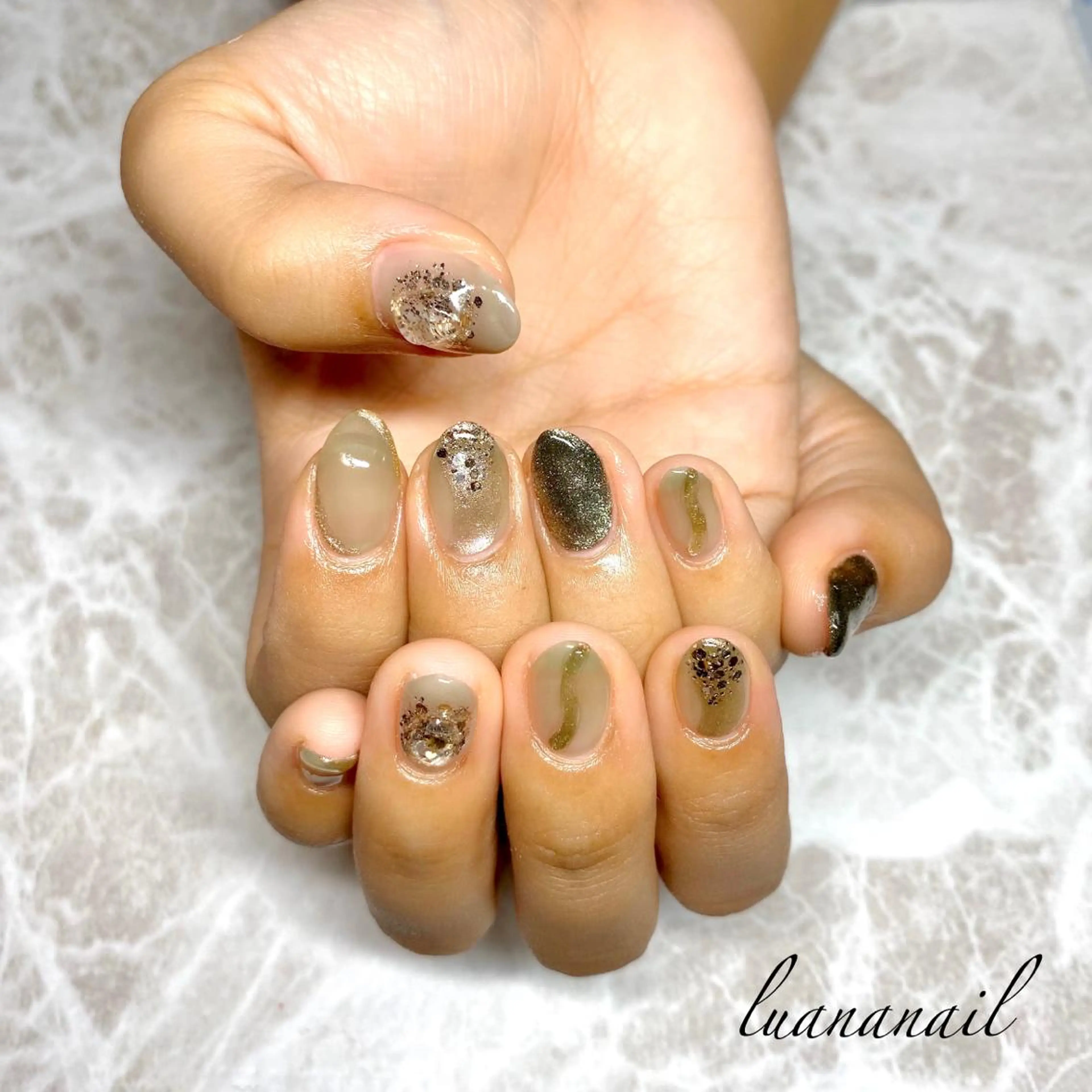 ネイル ニュアンスネイル ハンドネイル luana nailのネイルデザイン