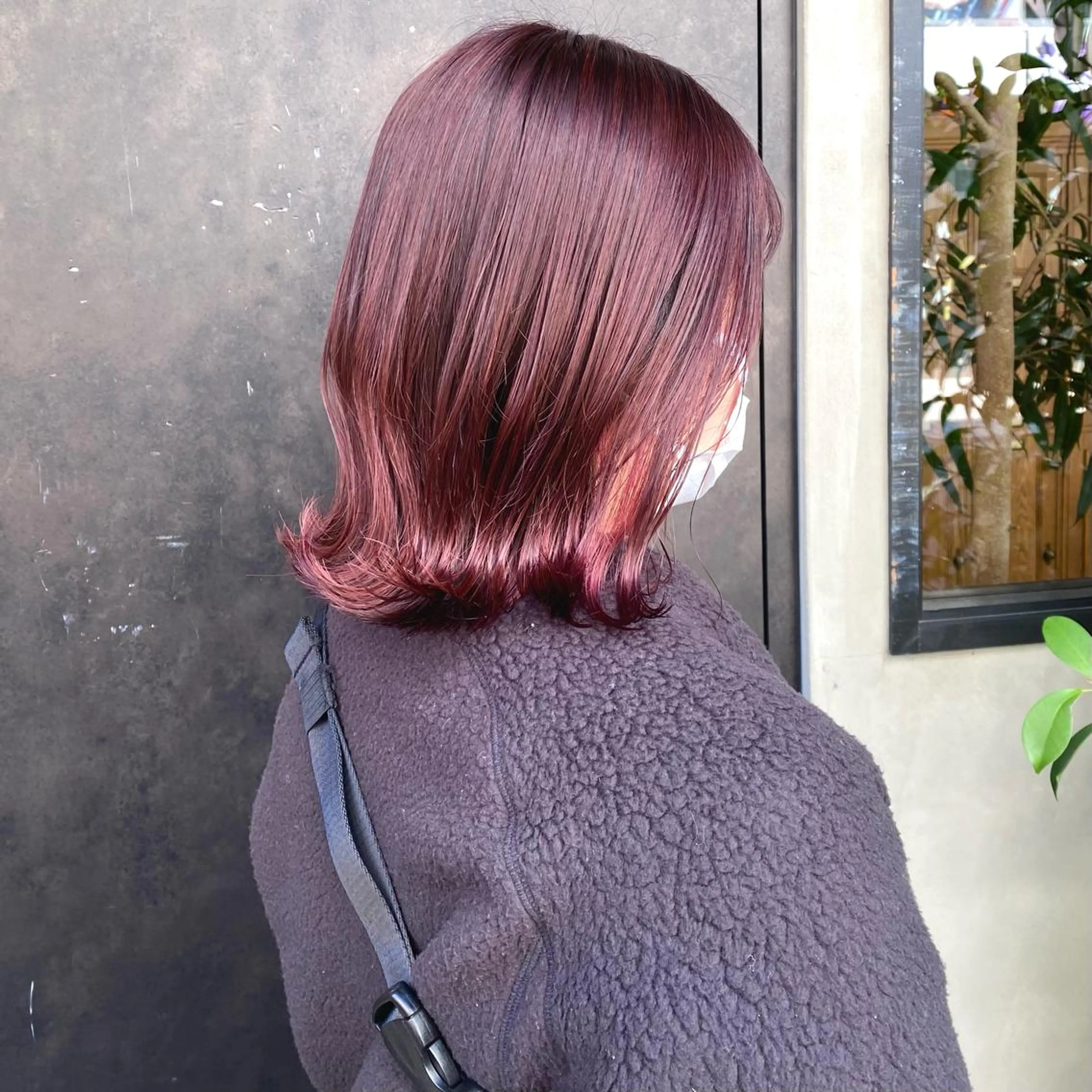 ミディアム カラー カット ヘアカラー トリートメント 比嘉 陽のヘアスタイル