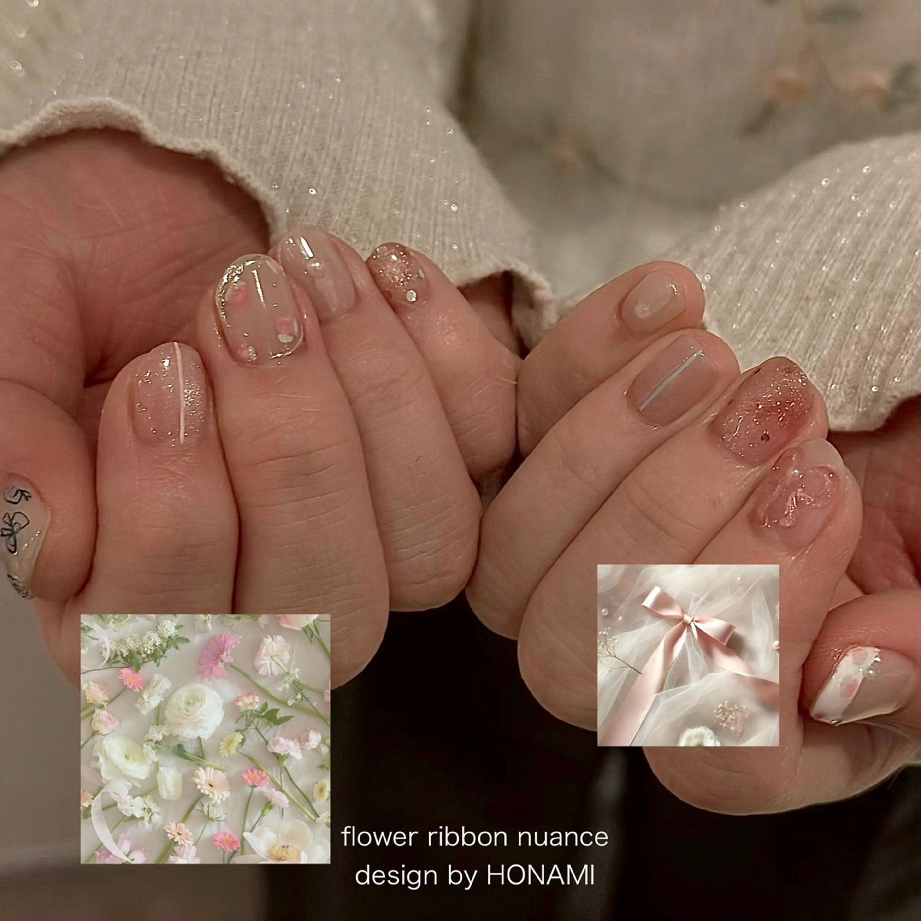 ネイル 春ネイル ハンドネイル パラジェルプレミアムサロン　SINCE所属・HONAMI パラジェル専門店のネイルデザイン