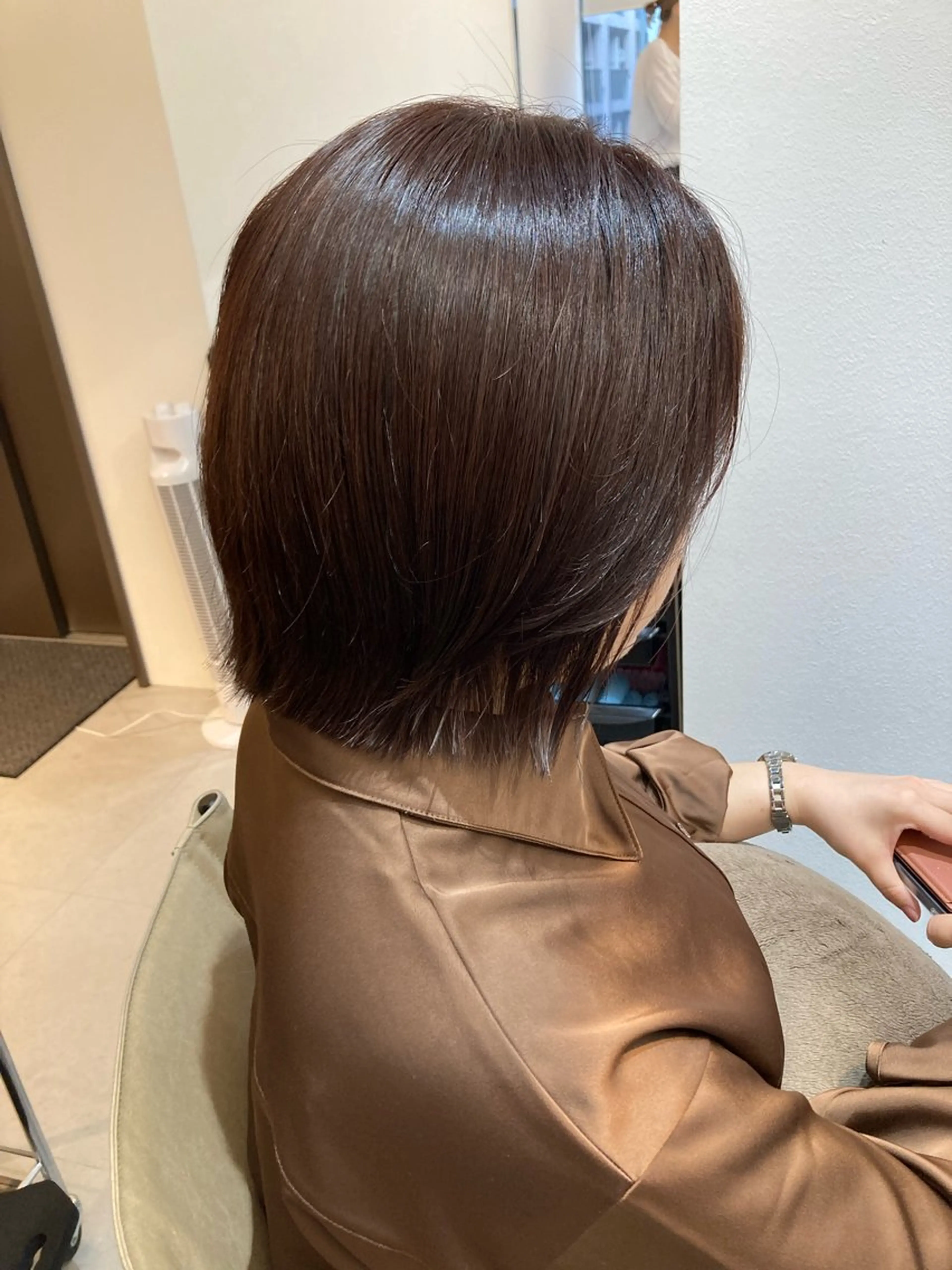 ショート カット ヘアカラー トリートメント ✨色持ちの良い艶 カラー✨蟹江真世のヘアスタイル