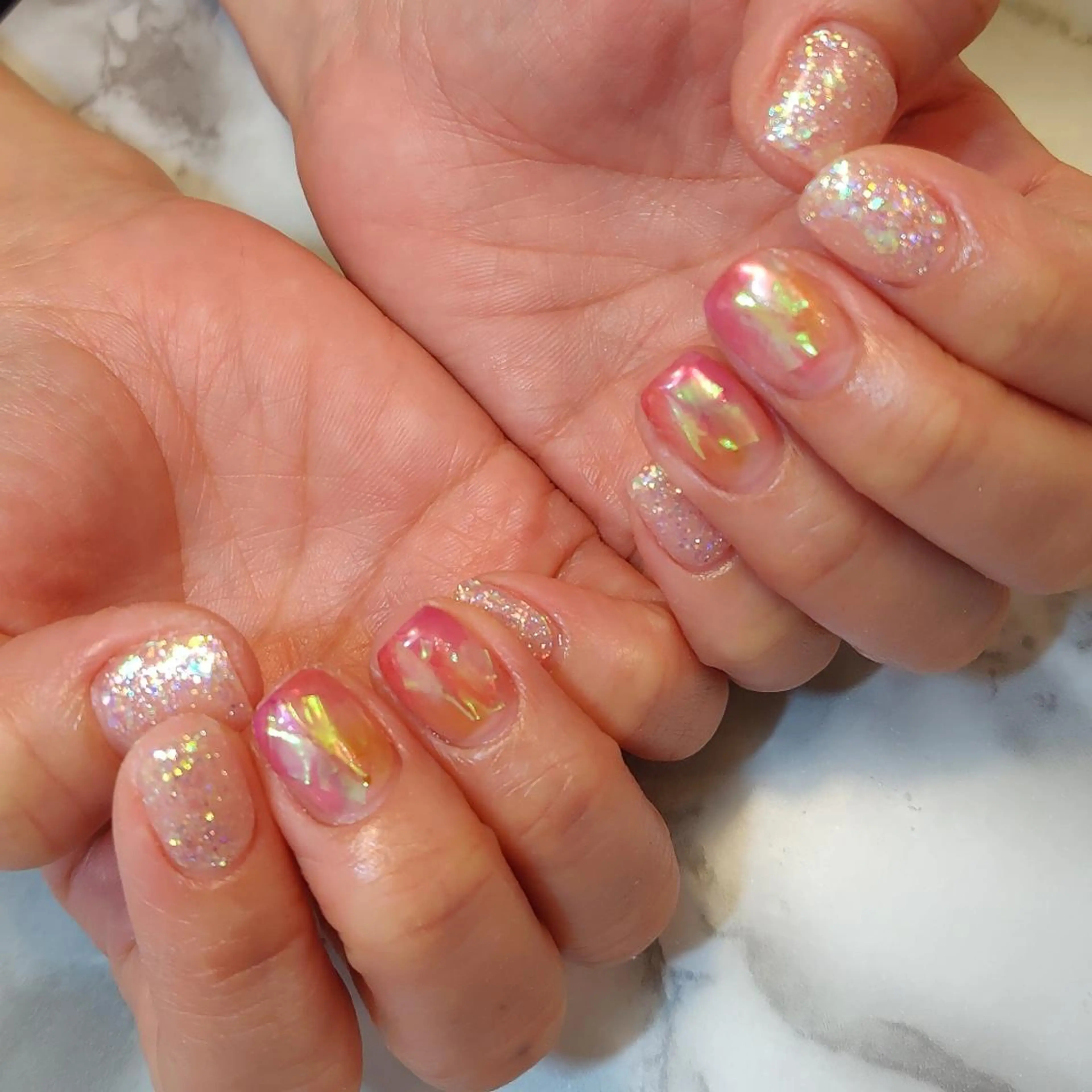 ネイル オーロラネイル ジェヌインネイル 河内のネイルデザイン