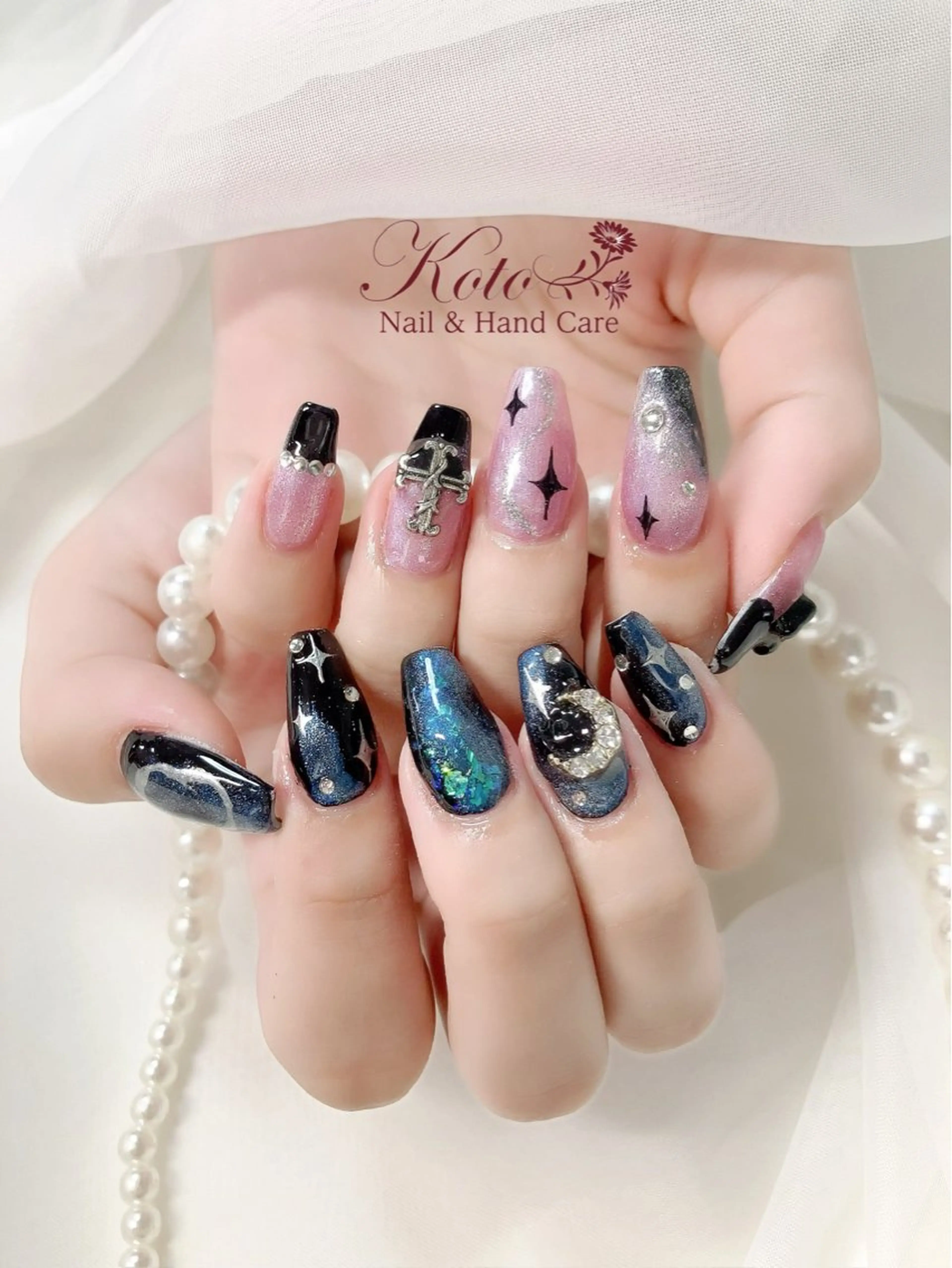 ネイル 長さ出し ジェルネイル 持ち込み ニュアンスネイル 赤色 Risa ネイルサロンKOTOのネイルデザイン