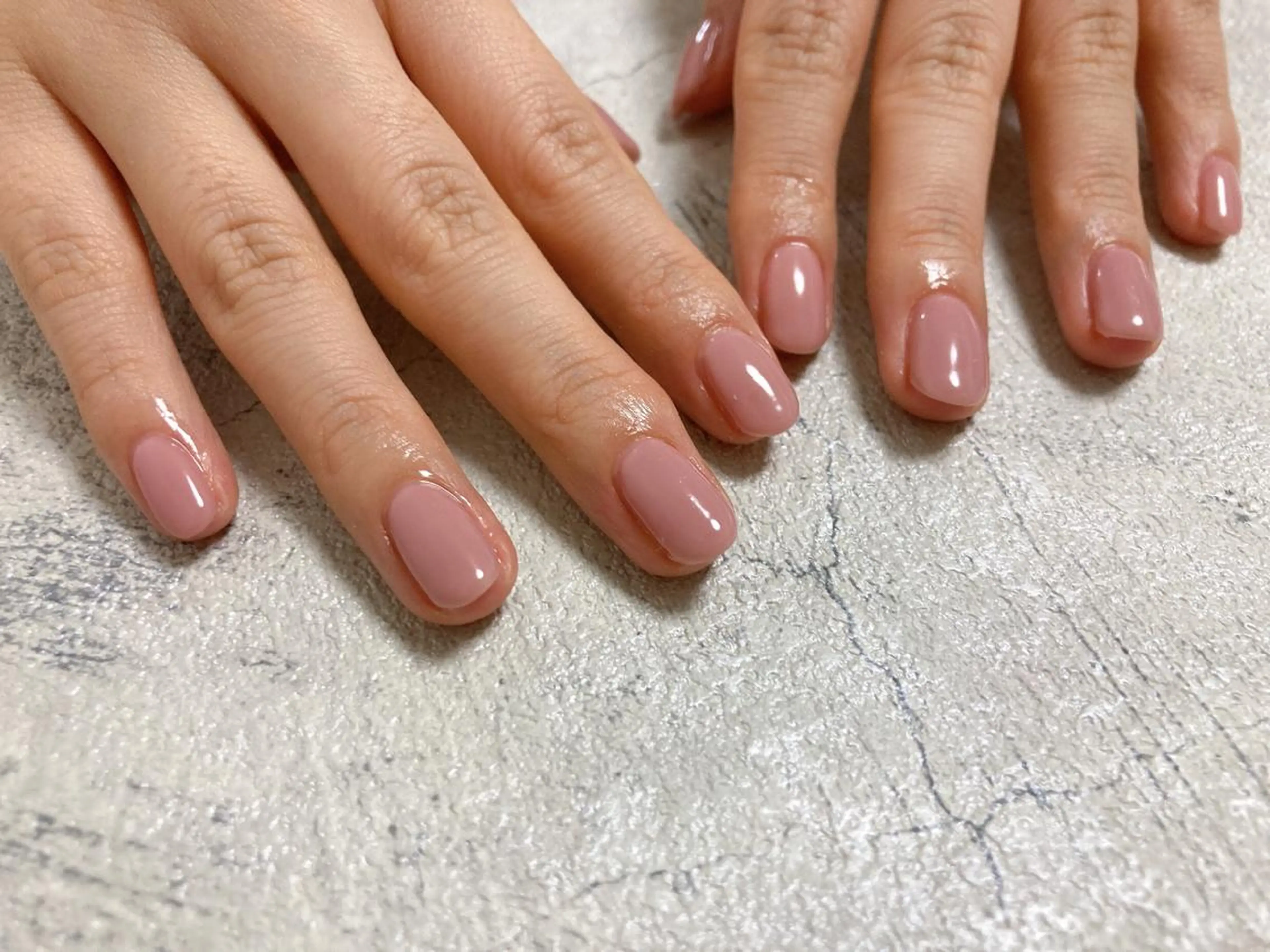 ネイル ワンカラーネイル ピンク ハンドネイル Mogu nail 二子玉川のネイルデザイン
