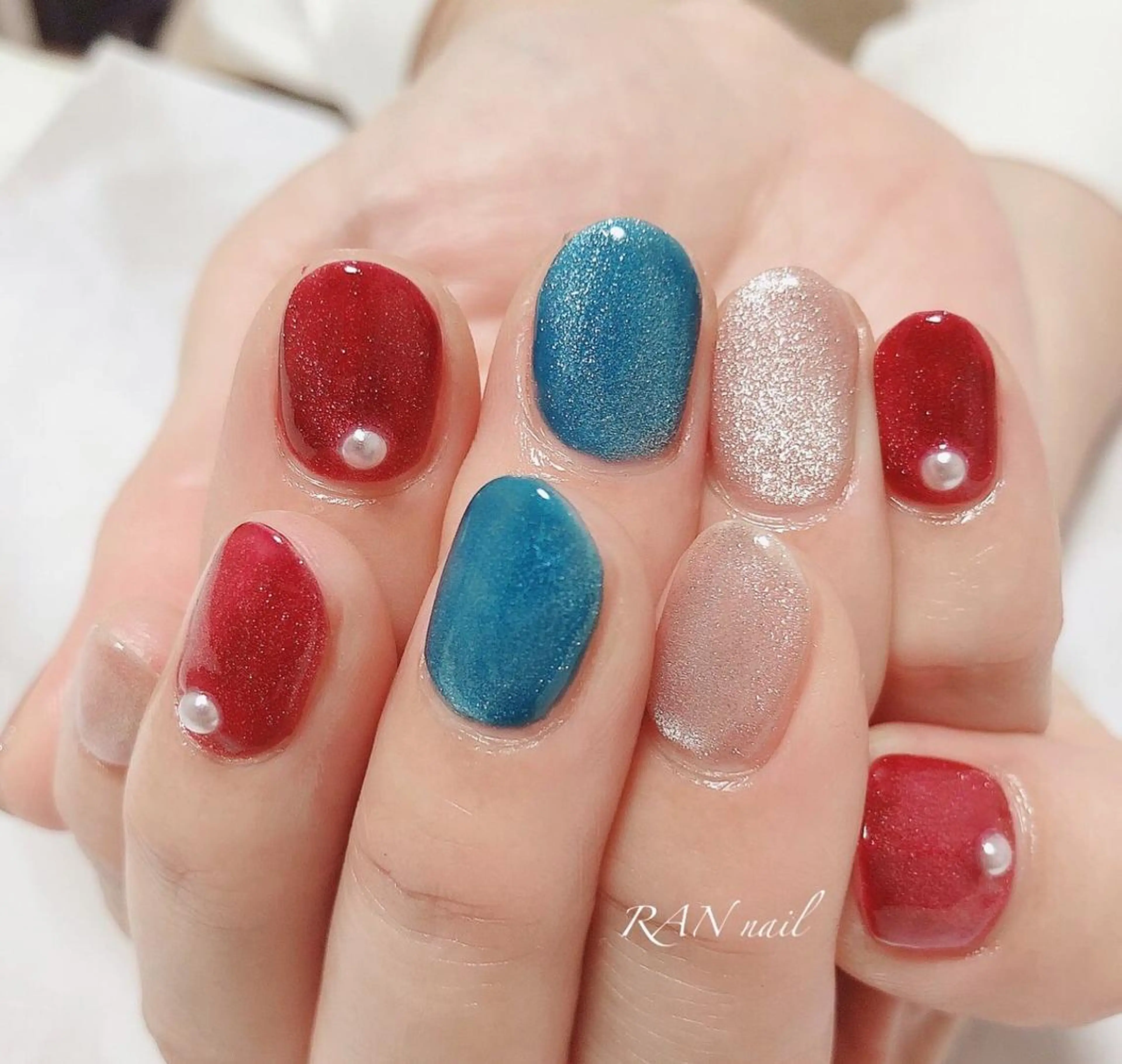 ネイル フットネイル キラキラネイル マグネットネイル オフィスネイル シンプルネイル ハンドネイル フットネイル RAN nail 〜ランネイル〜所属・RAN nailのネイルデザイン