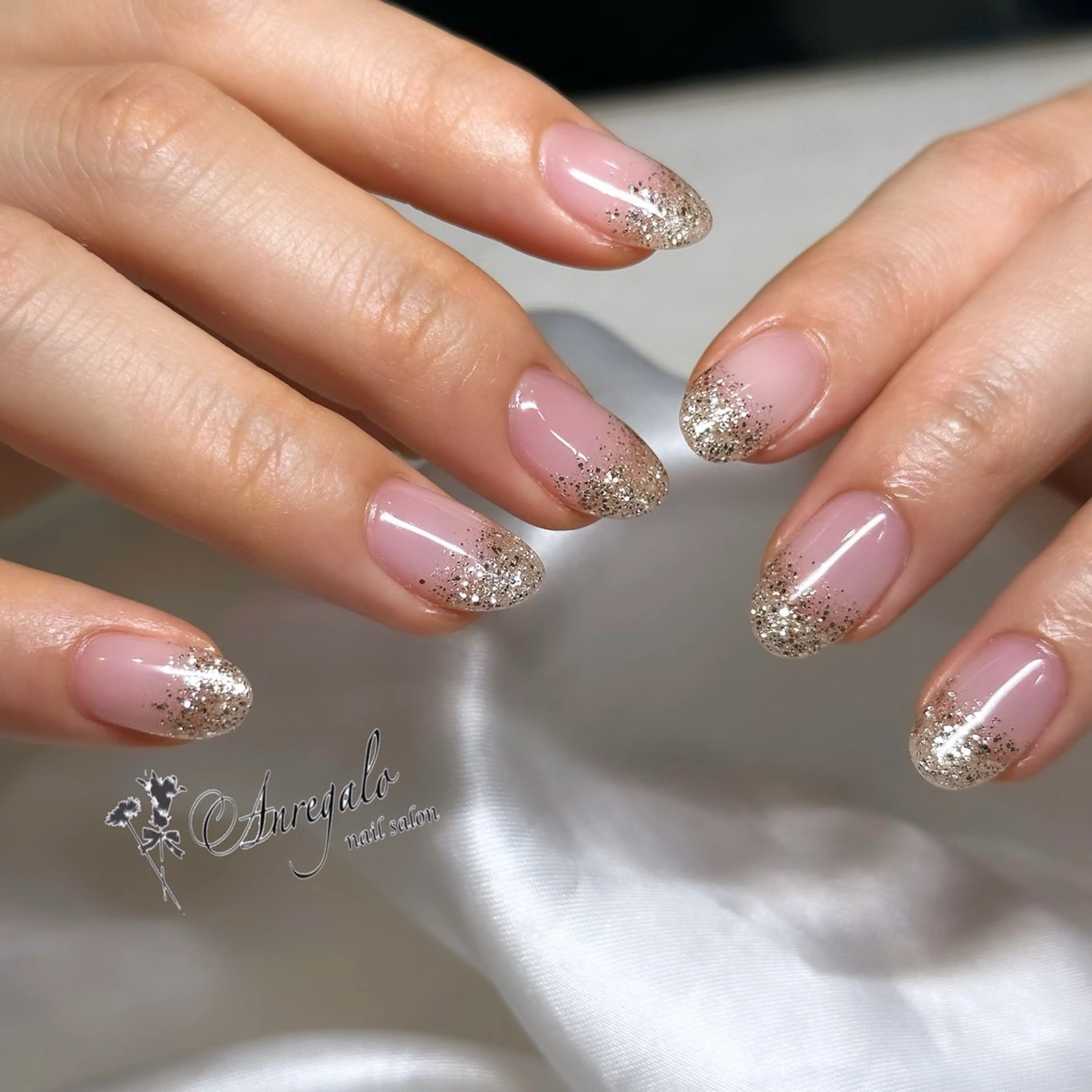 ネイル ラメ(グリッター) ラメグラデーション nail salon Anregalo《アンレガロ》所属・橋本 麻未のネイルデザイン