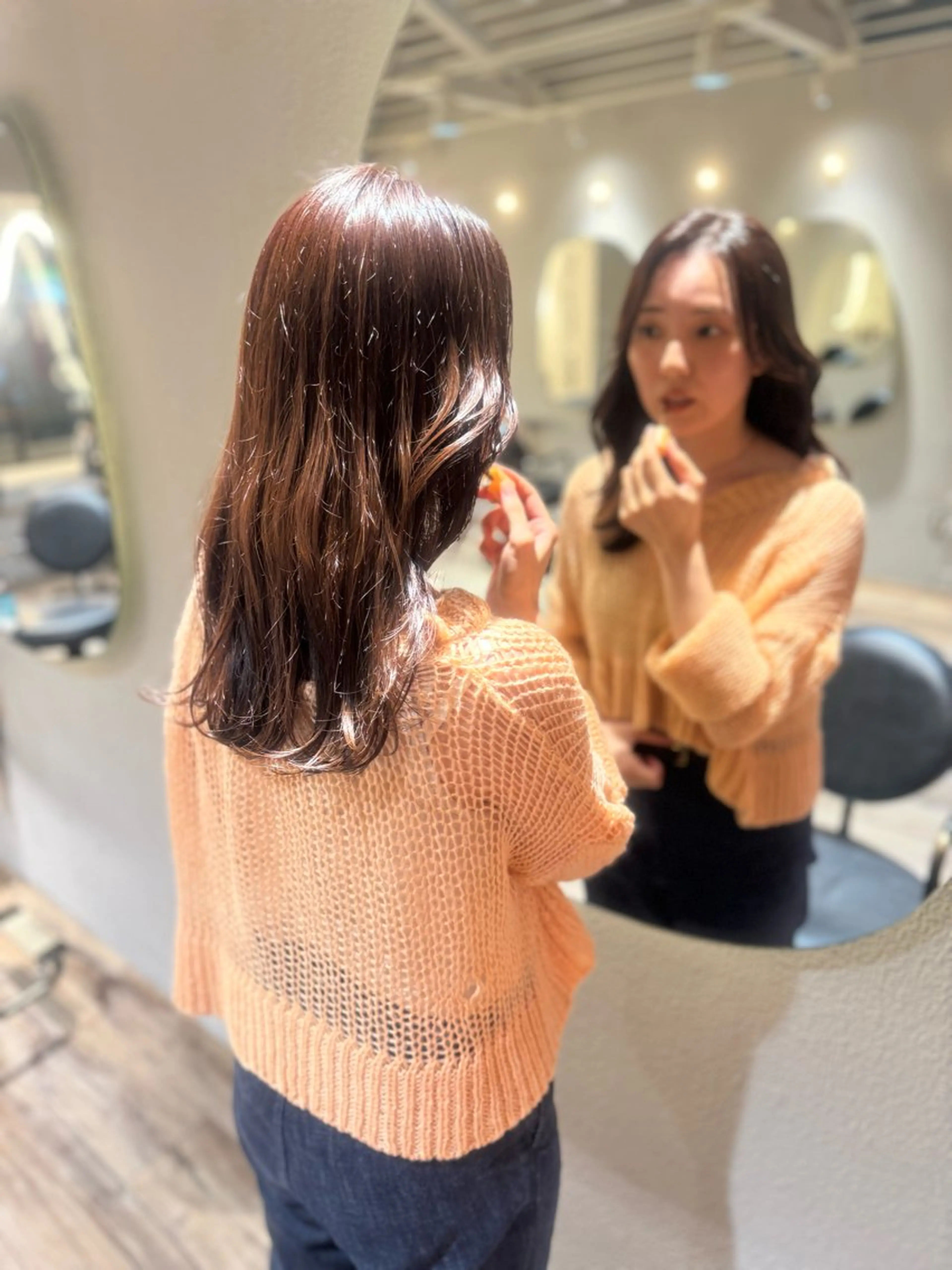 セミロング カット ヘアカラー 【天満1艶髪】潤艶/ 髪質改善🌹釣本竜哉のヘアスタイル