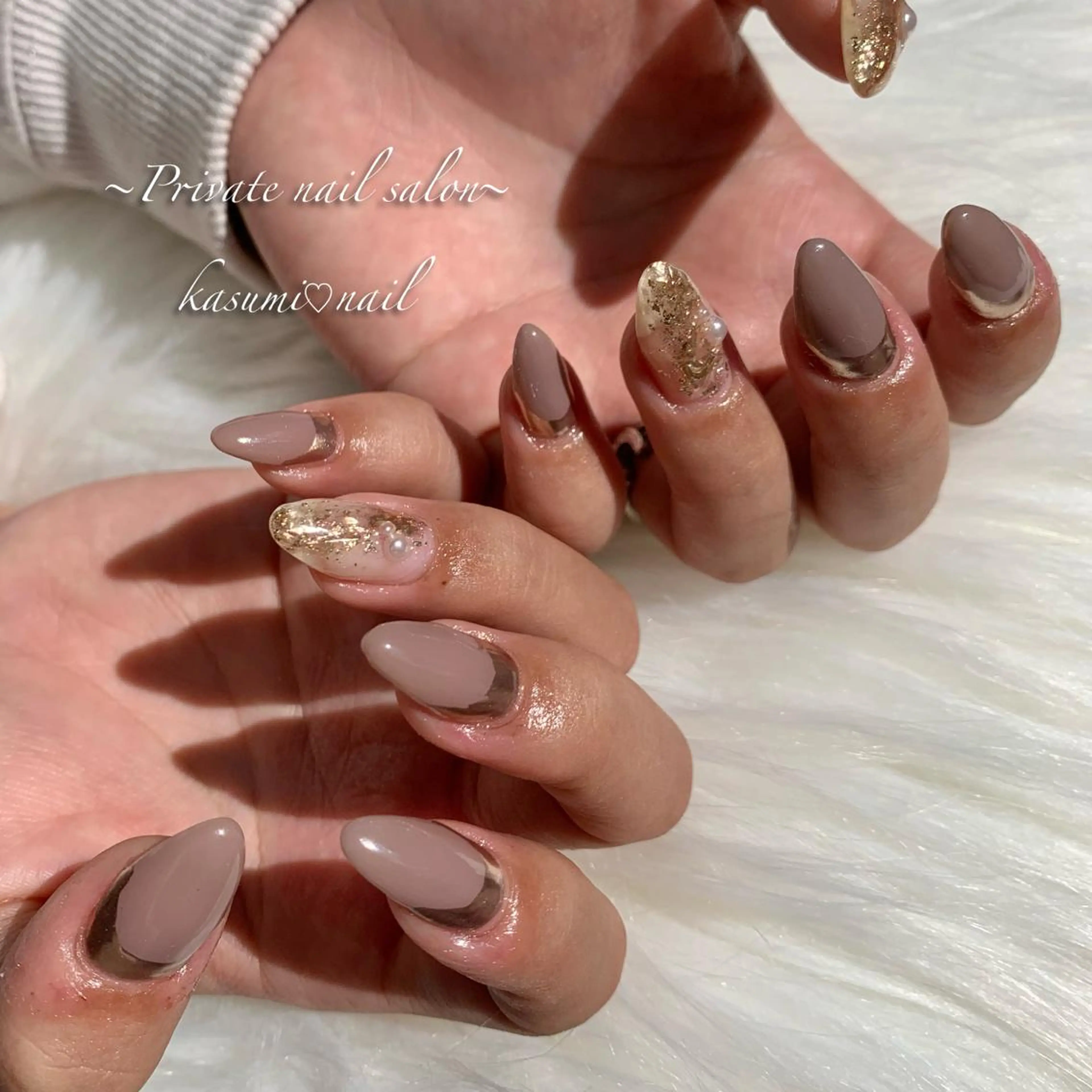 ネイル アートネイル ラメ(グリッター) マグネットネイル ミラーネイル 持ち込み KASUMI♡ Nailのネイルデザイン