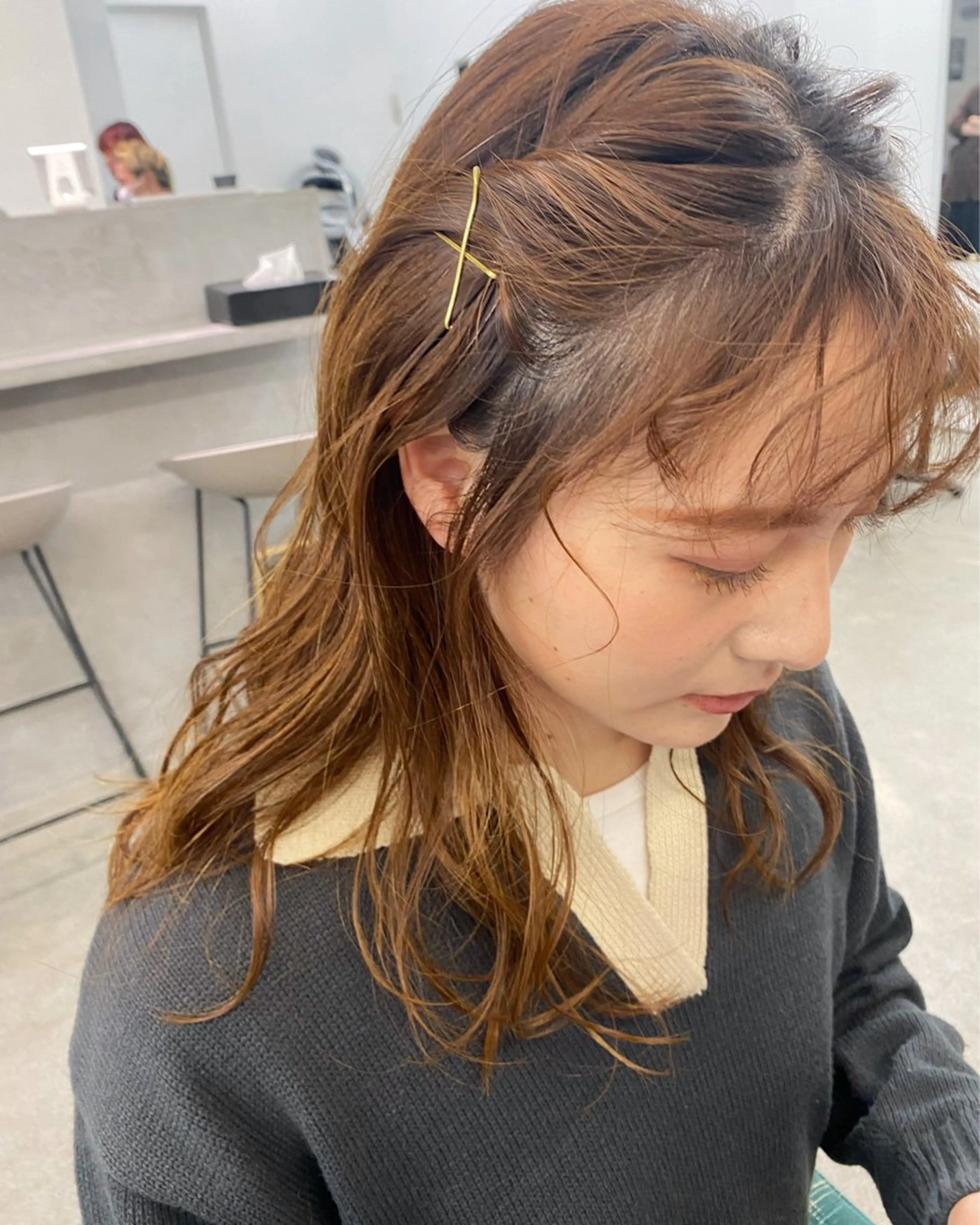 ロング カラー カット ヘアカラー 顔周りカット/透明感 カラー/rioのヘアスタイル