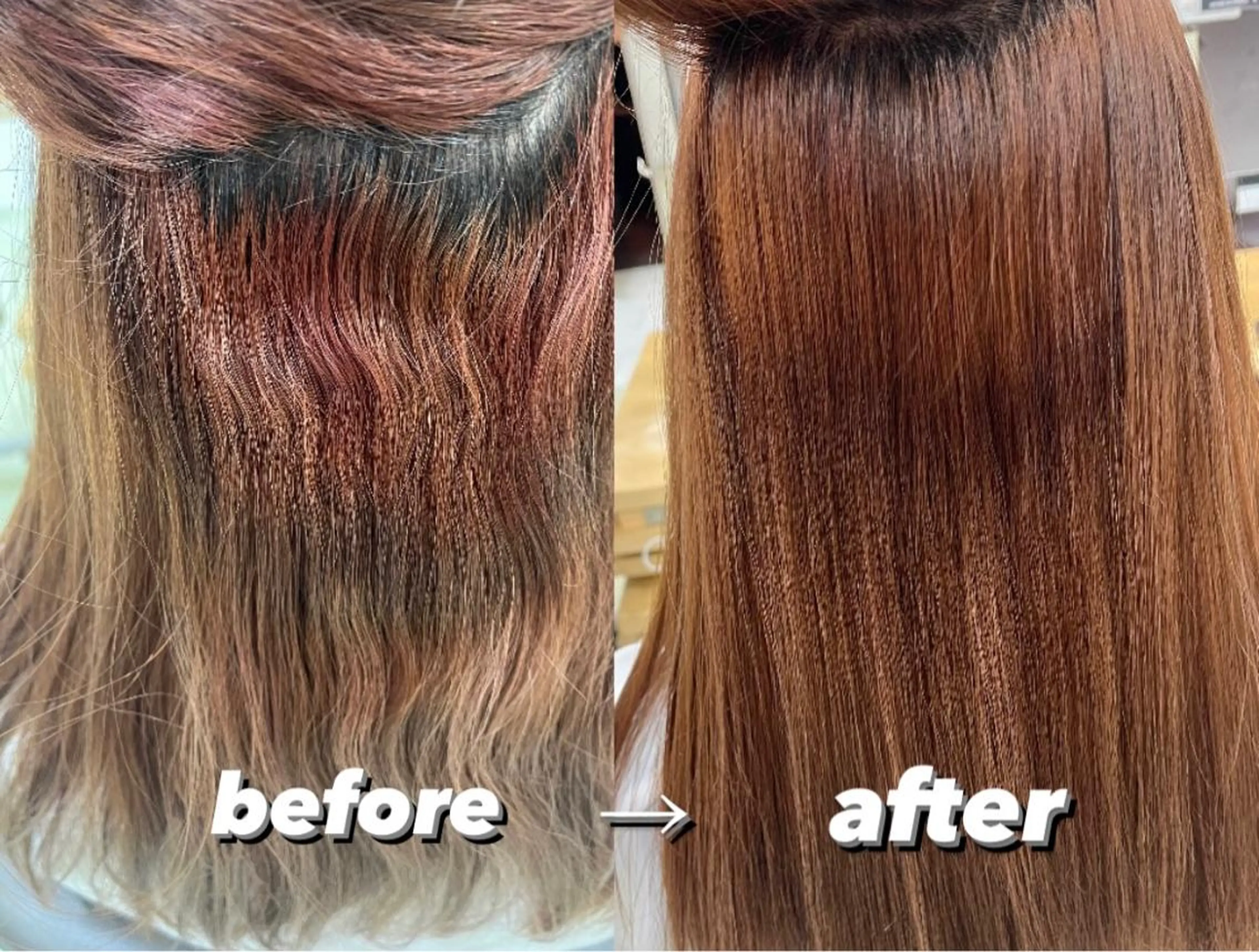 ミディアム 酸性ストレート 縮毛矯正 海外girl🤎 透明感ベージュmaoのヘアスタイル