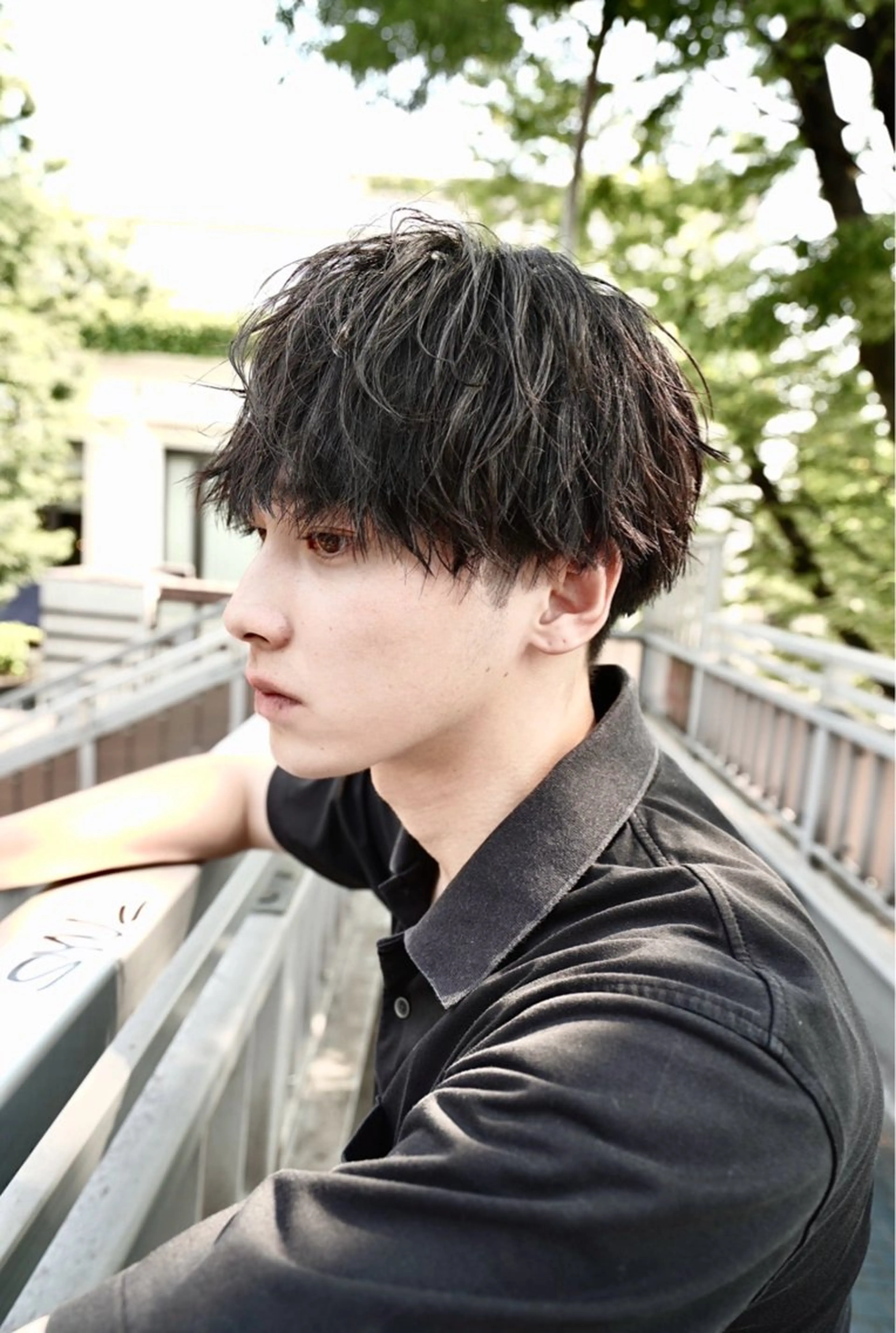 ショート メンズ マッシュ 曲がる縮毛矯正 メンズ特化/鈴木美璃のヘアスタイル