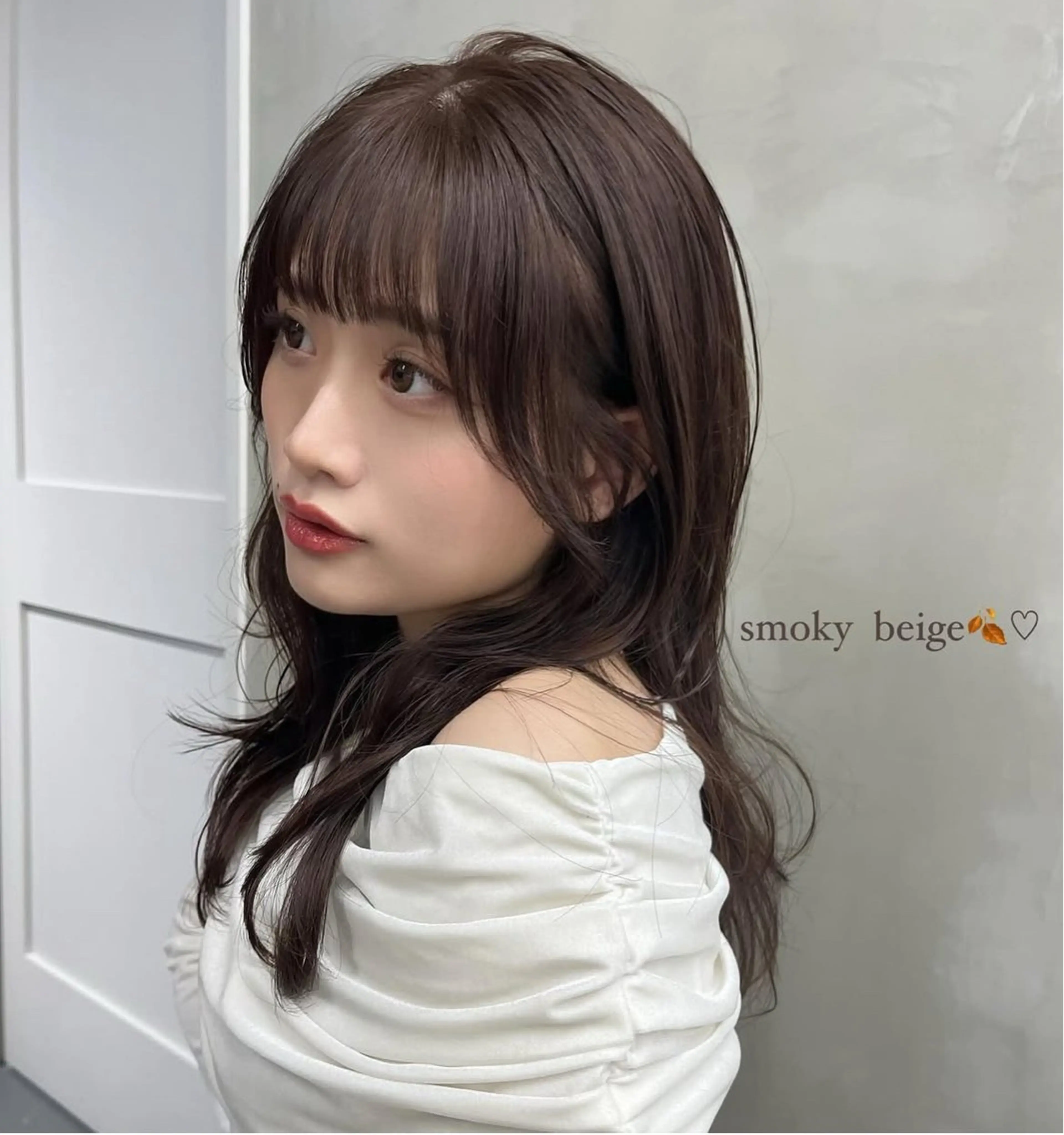 ロング カラー ベージュカラー ヘアカラー ナツミ/透明感カラー /酸性ストレートのヘアスタイル