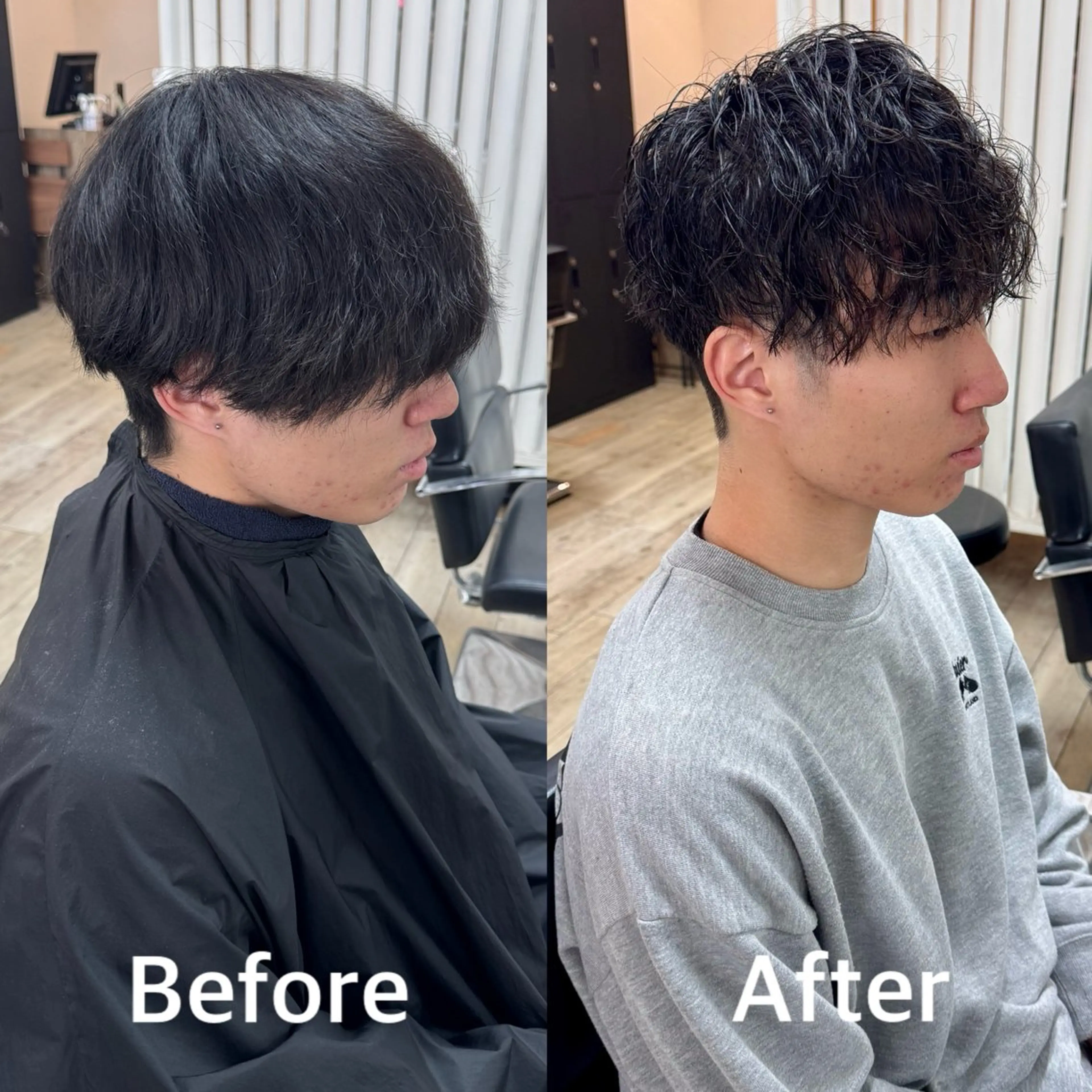 ミディアム パーマ メンズ ミディアムパーマ メンズパーマ ツイストスパイラルパーマ 卒業式のヘアスタイル 似合わせカット カット パーマ ヘアセット 【池袋/スパイキー ショート】ⓝⓘⓜⓤのヘアスタイル