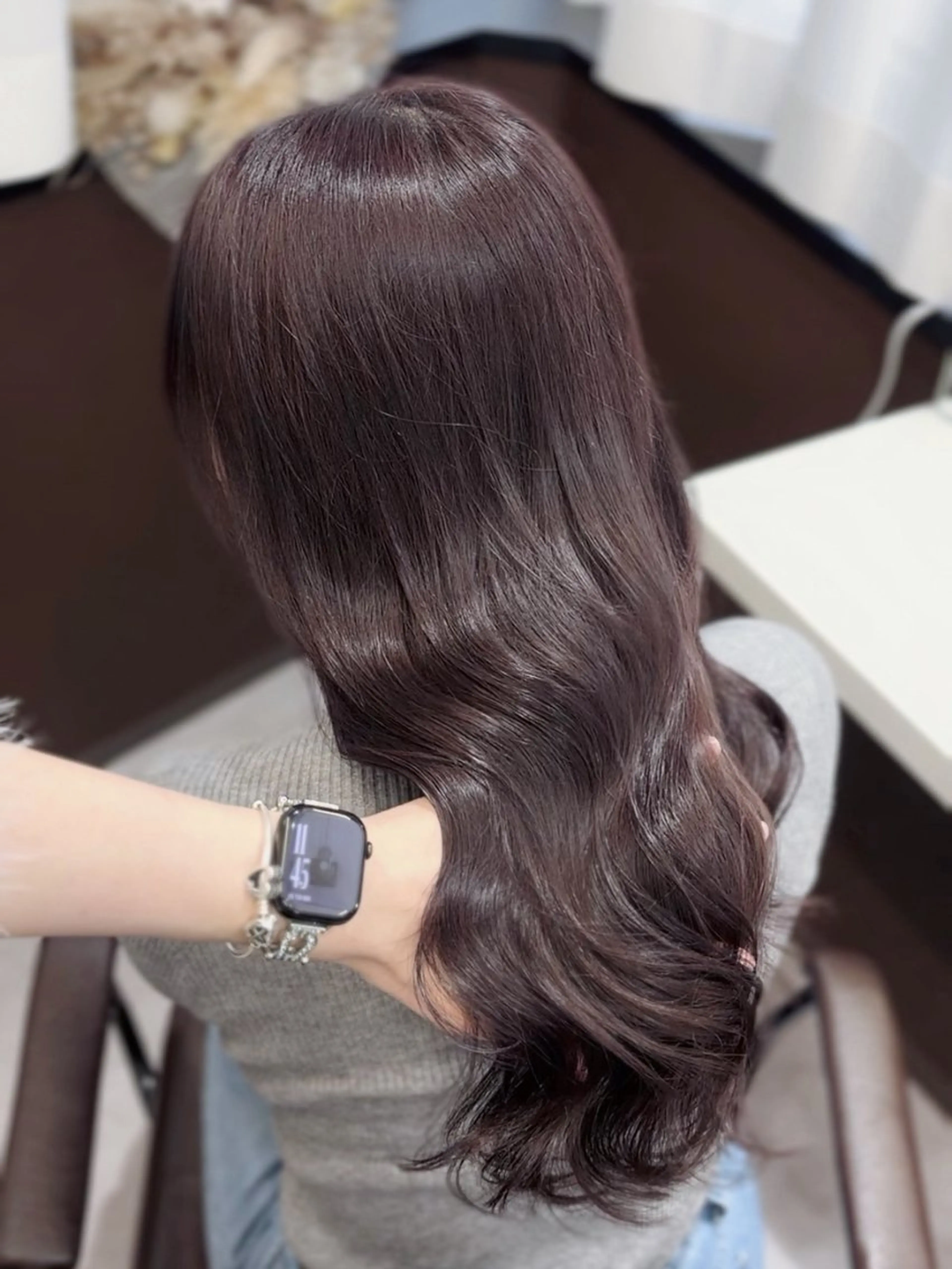 セミロング 髪質改善 ヘアカラー 梅田/髪質改善特化/ 艶カラー🫧さくらこのヘアスタイル