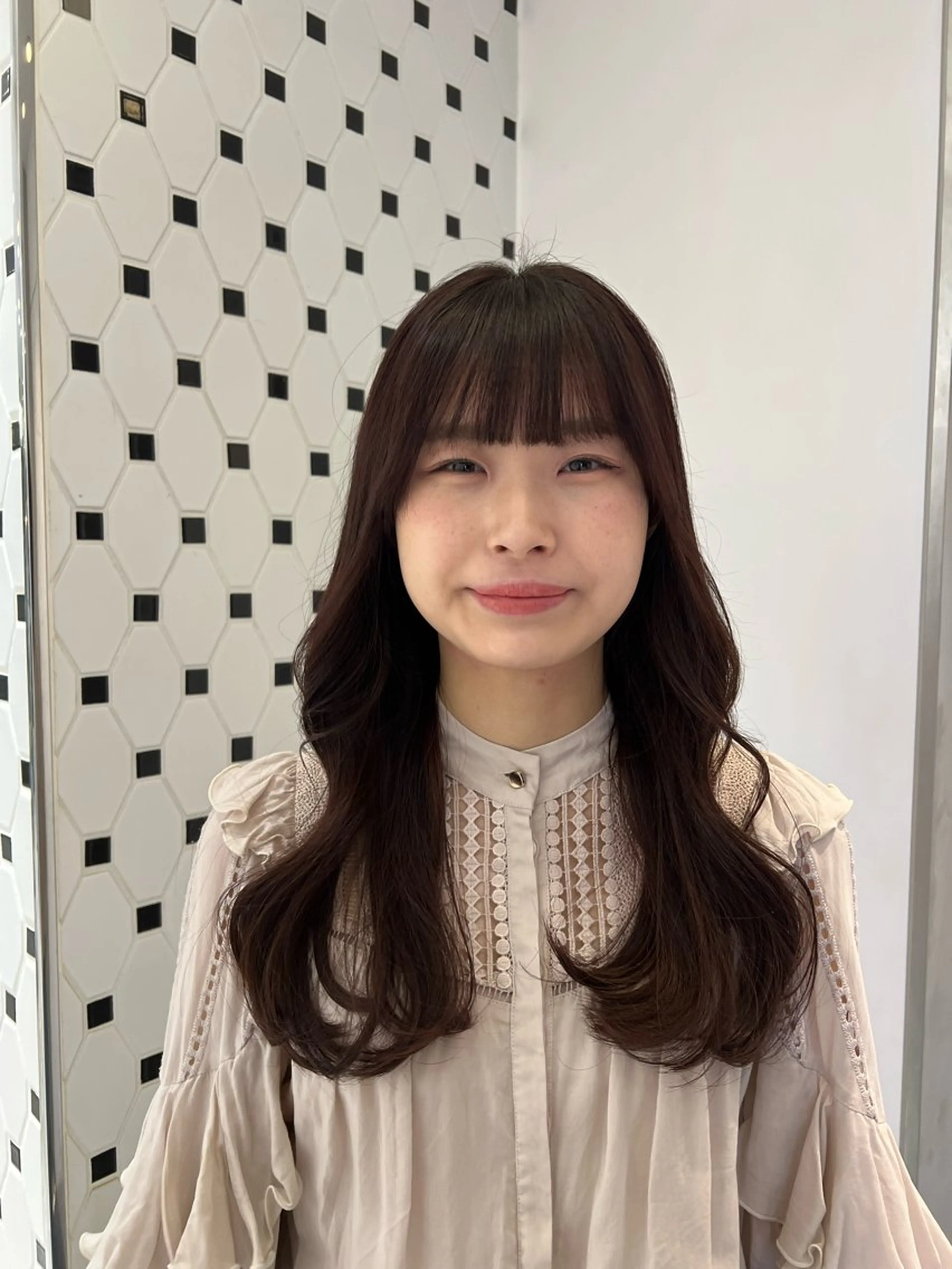 ロング カラー ヘアアレンジ カット ヘアカラー 顔周り/透明感 🤍銀座RINOSEのヘアスタイル