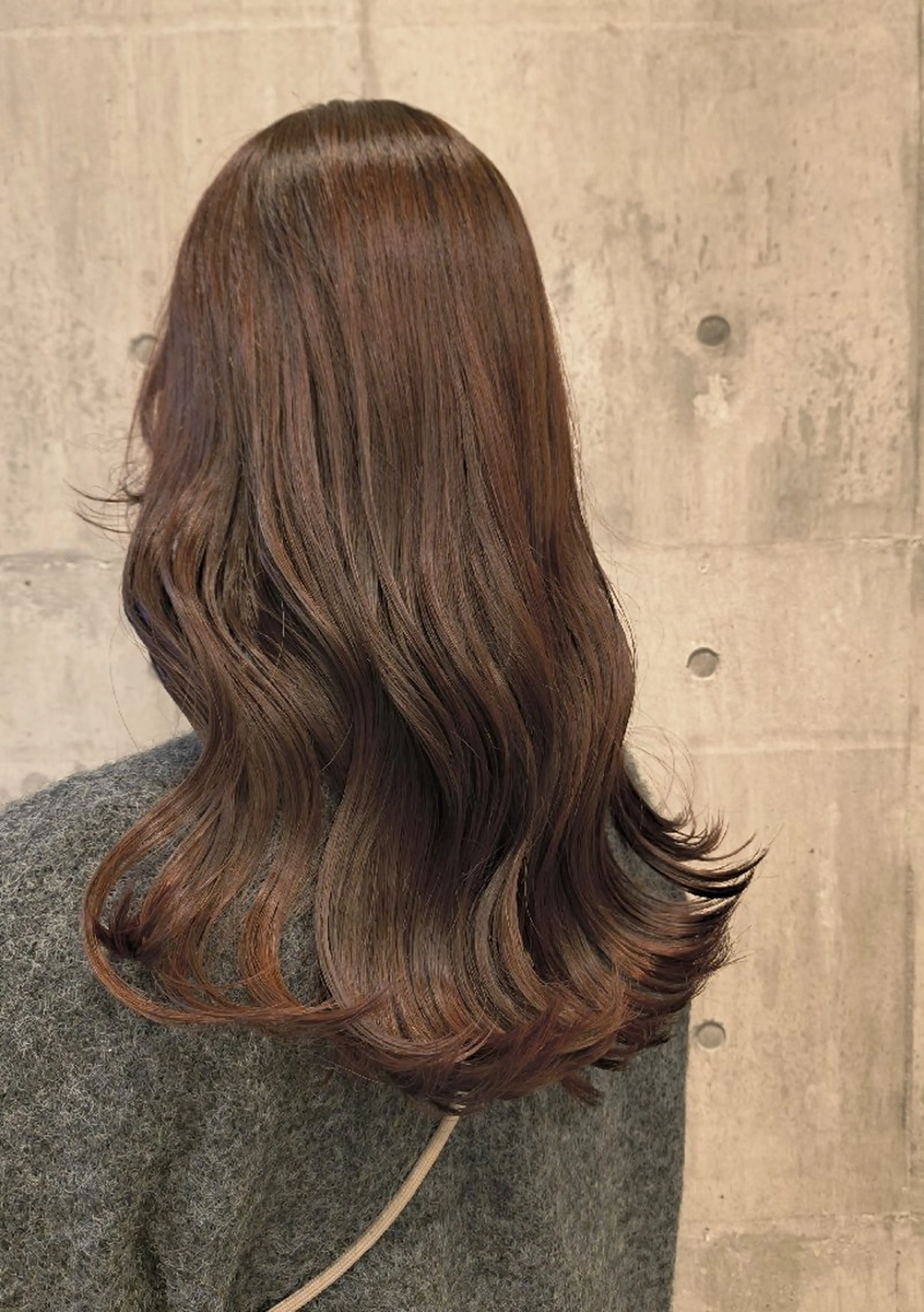 カラー ブラウンカラー レッドカラー 吉岡 天星のヘアスタイル