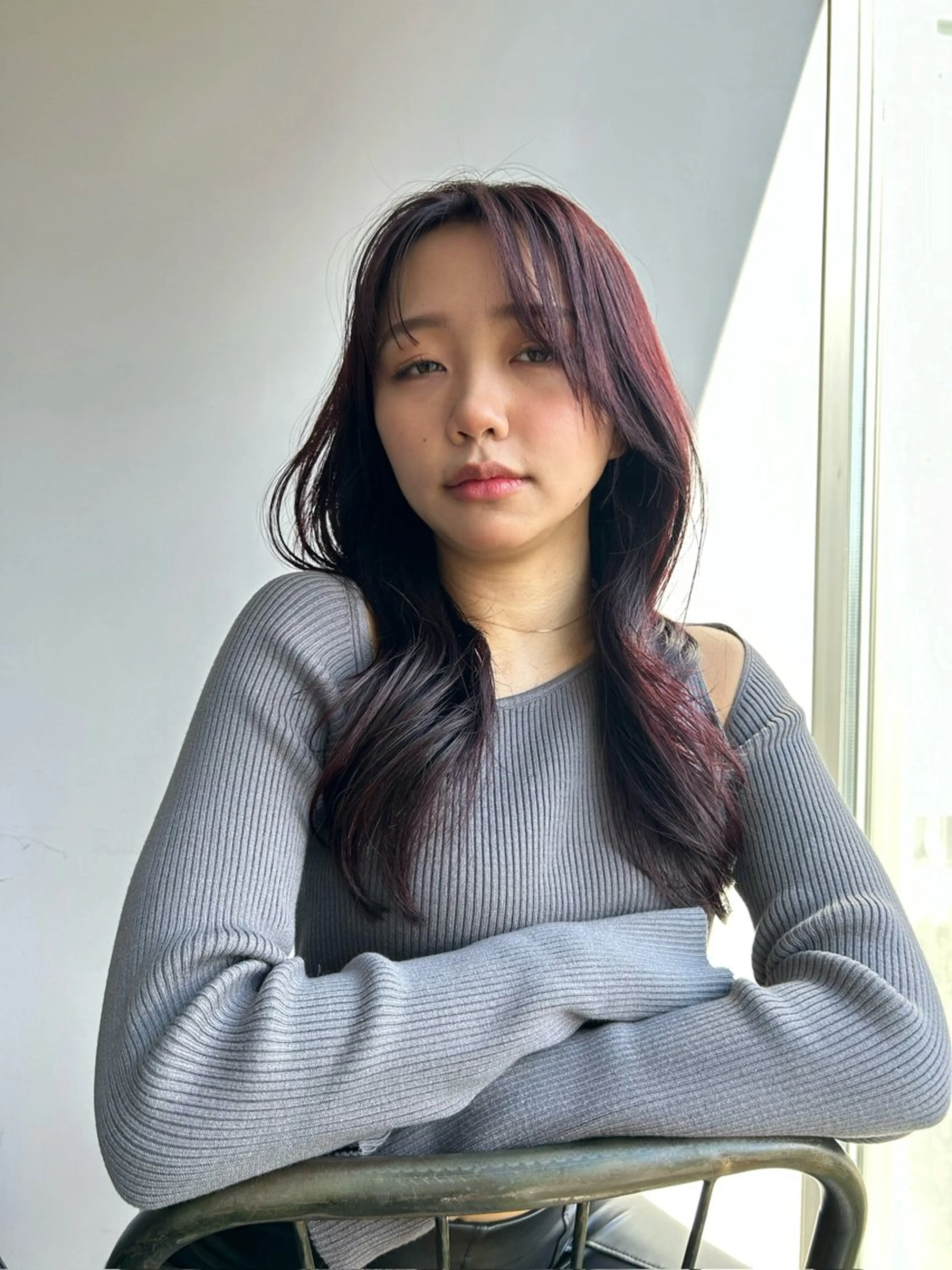 セミロング カラー ブリーチ ブリーチなしカラー カット ヘアカラー 日韓レイヤー🇰🇷 透明感カラー/ナカネのヘアスタイル