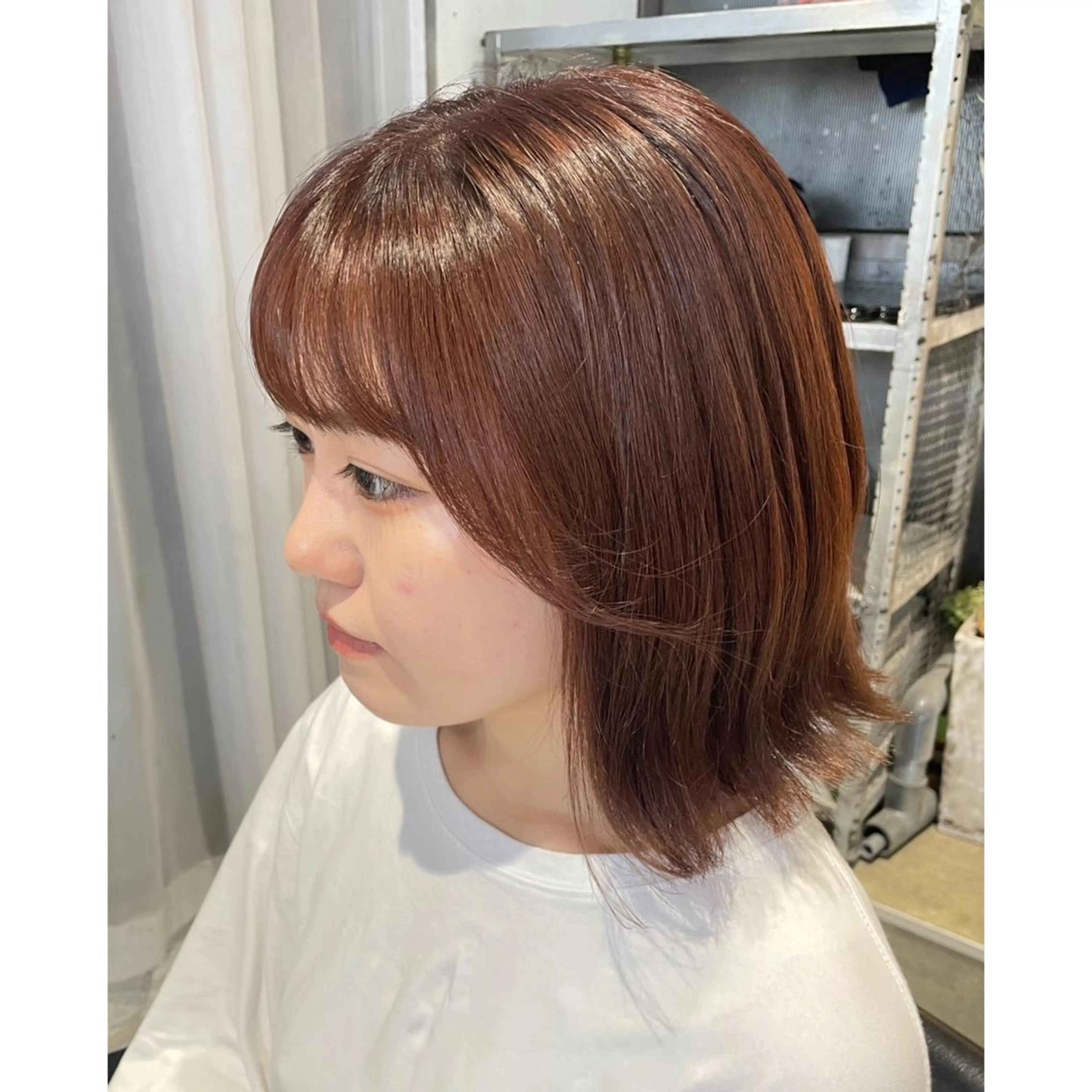 カット、ブリーチなしダブルカラー、ケアトリートメントの写真