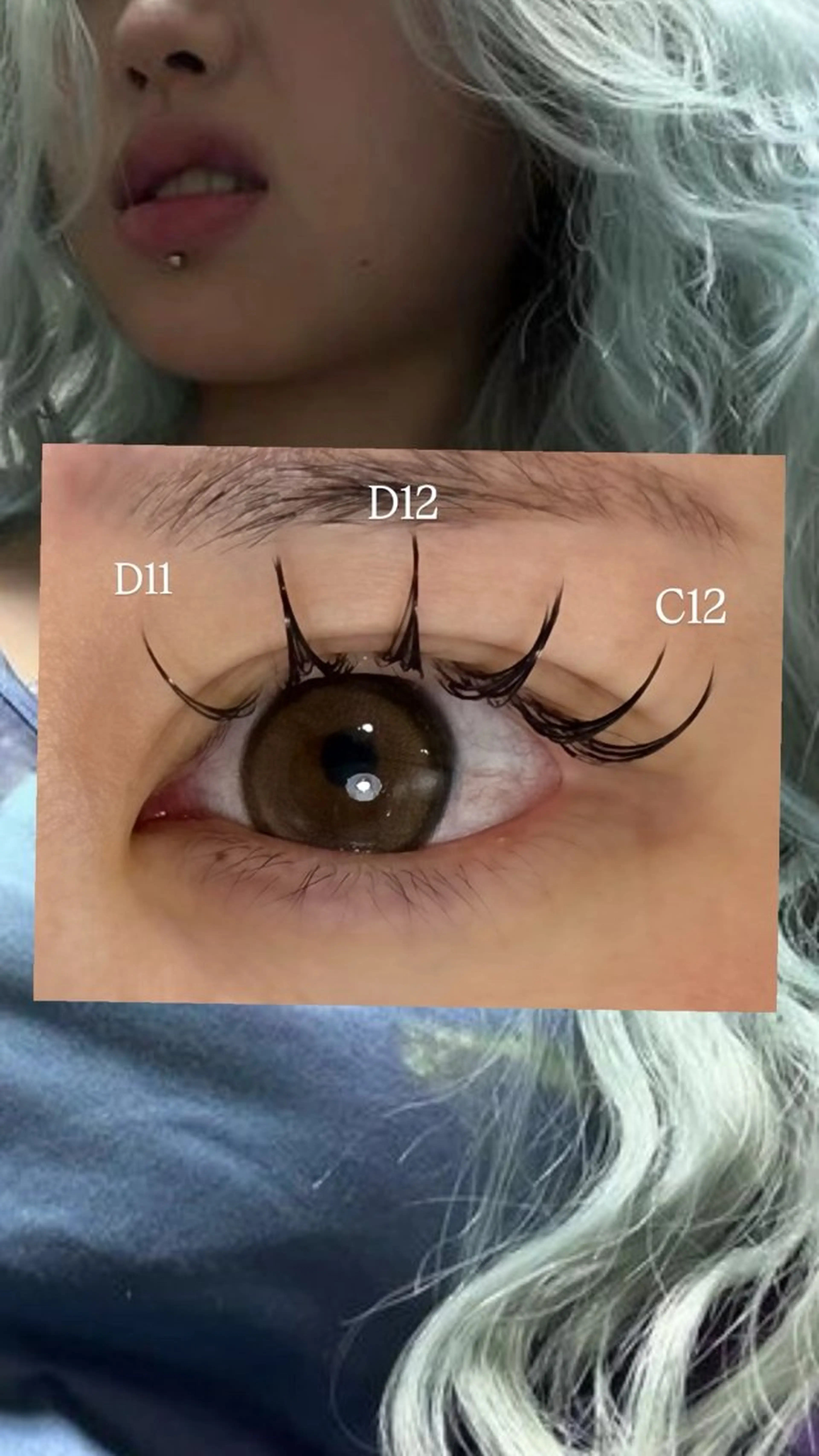 マツエク・マツパ Cカール Dカール EYE STAR梅田店所属・中西 真悠のマツエク・マツパデザイン