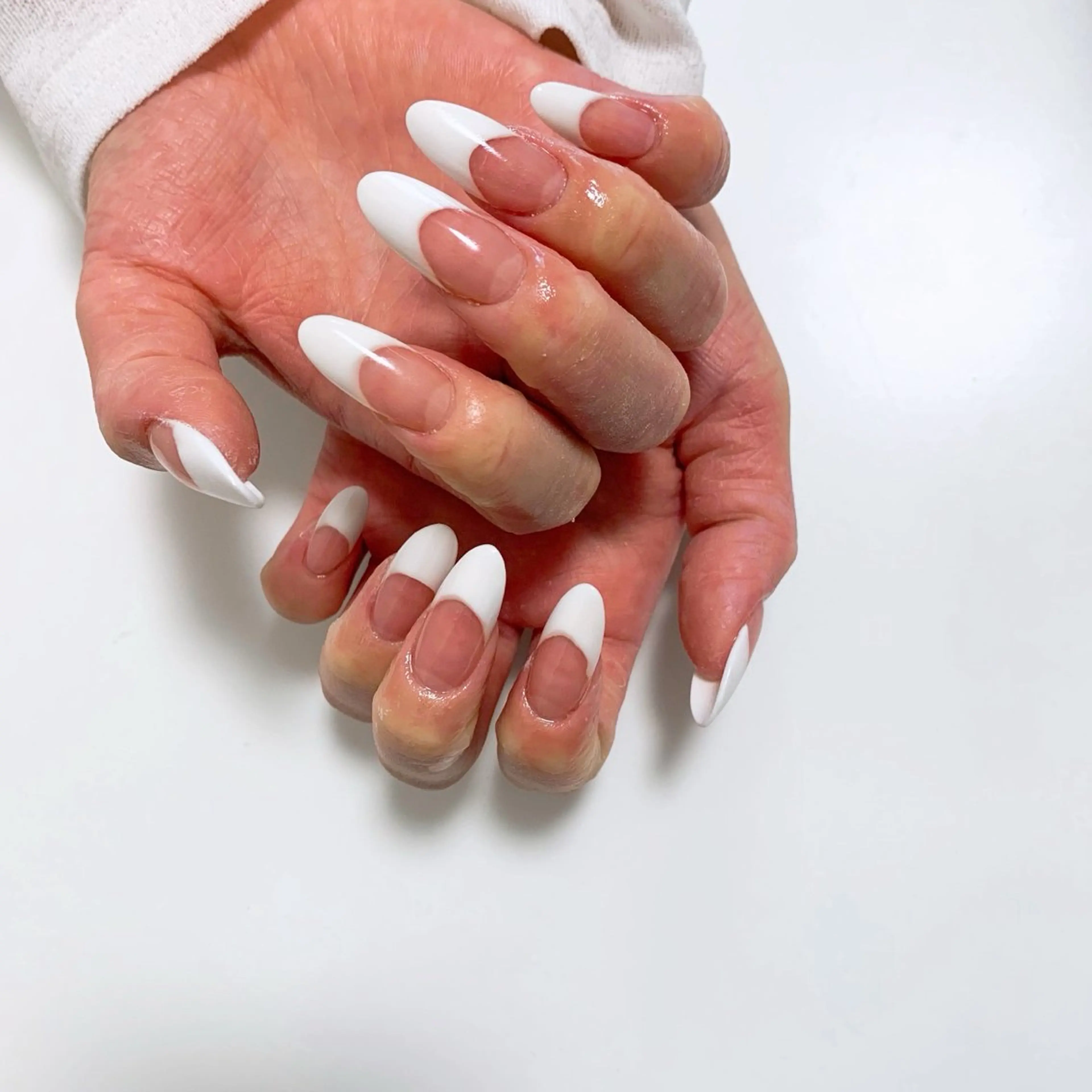 ネイル クリアネイル ピンク ハンドネイル ⭐︎休業中の練習⭐︎ JNA認定講師髙橋のネイルデザイン