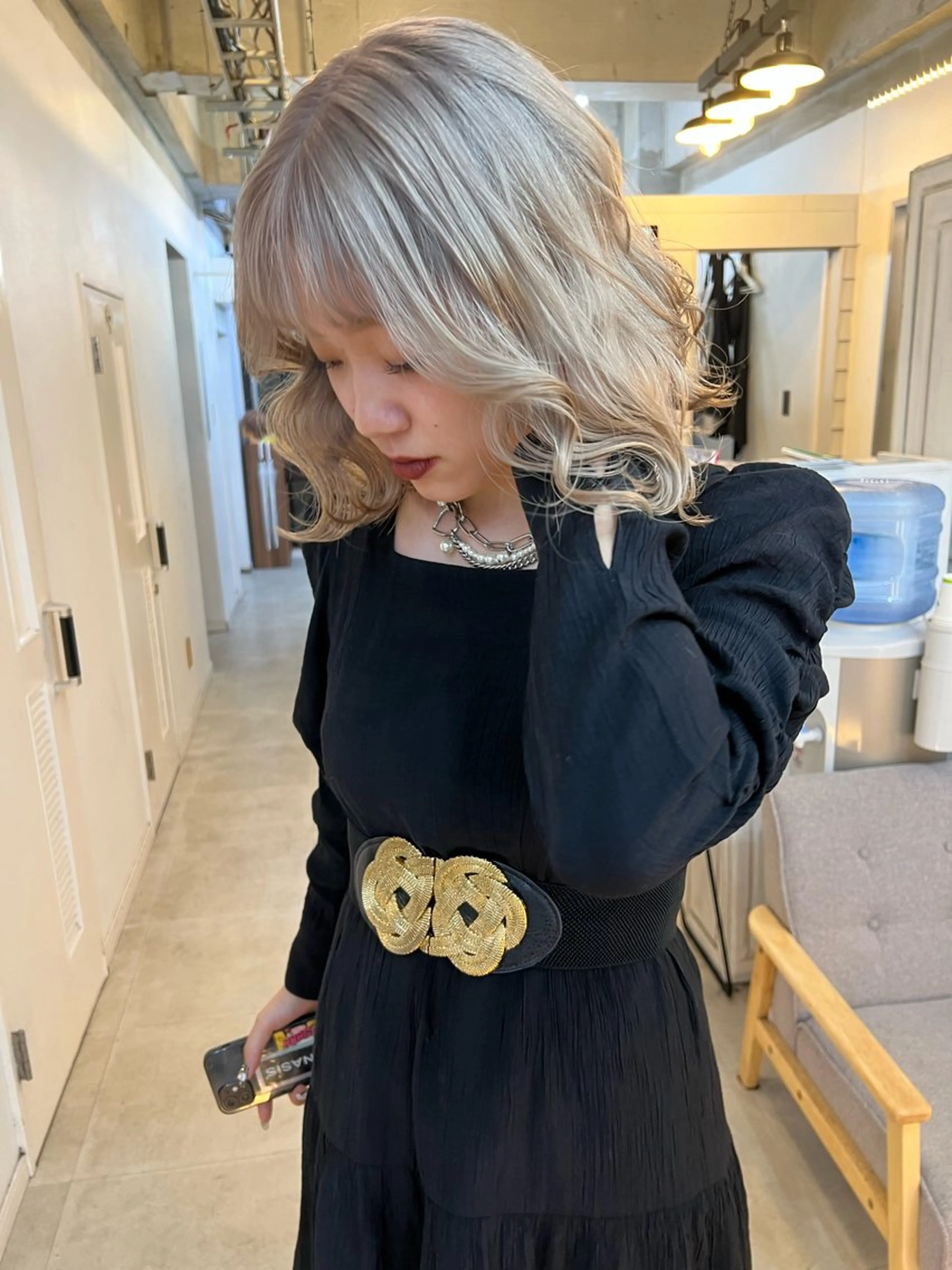 カラー YUI ハイトーンカラーのヘアスタイル