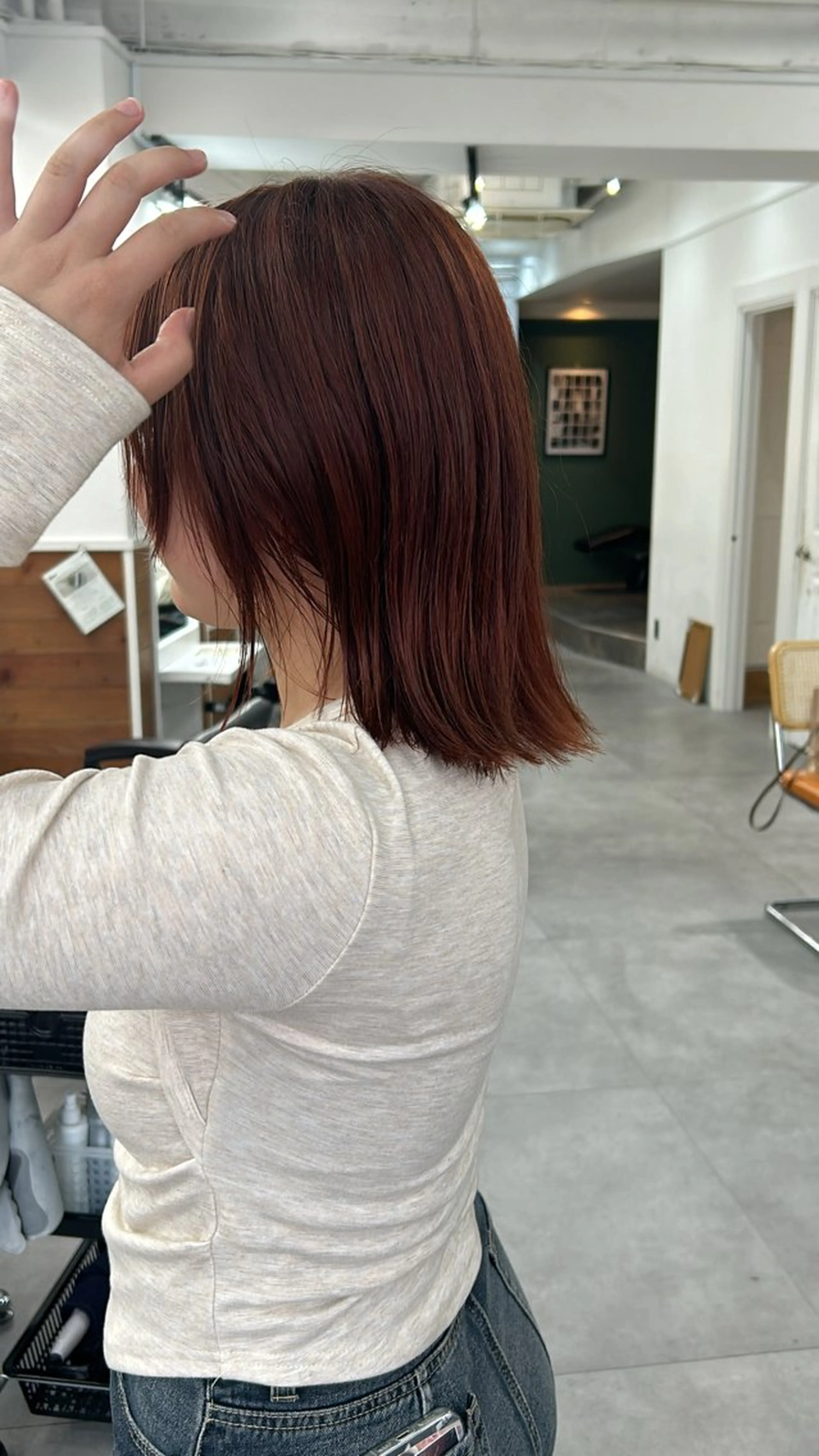 ミディアム カラー レイヤーボブ/ 艶カラー/サナ🌼のヘアスタイル