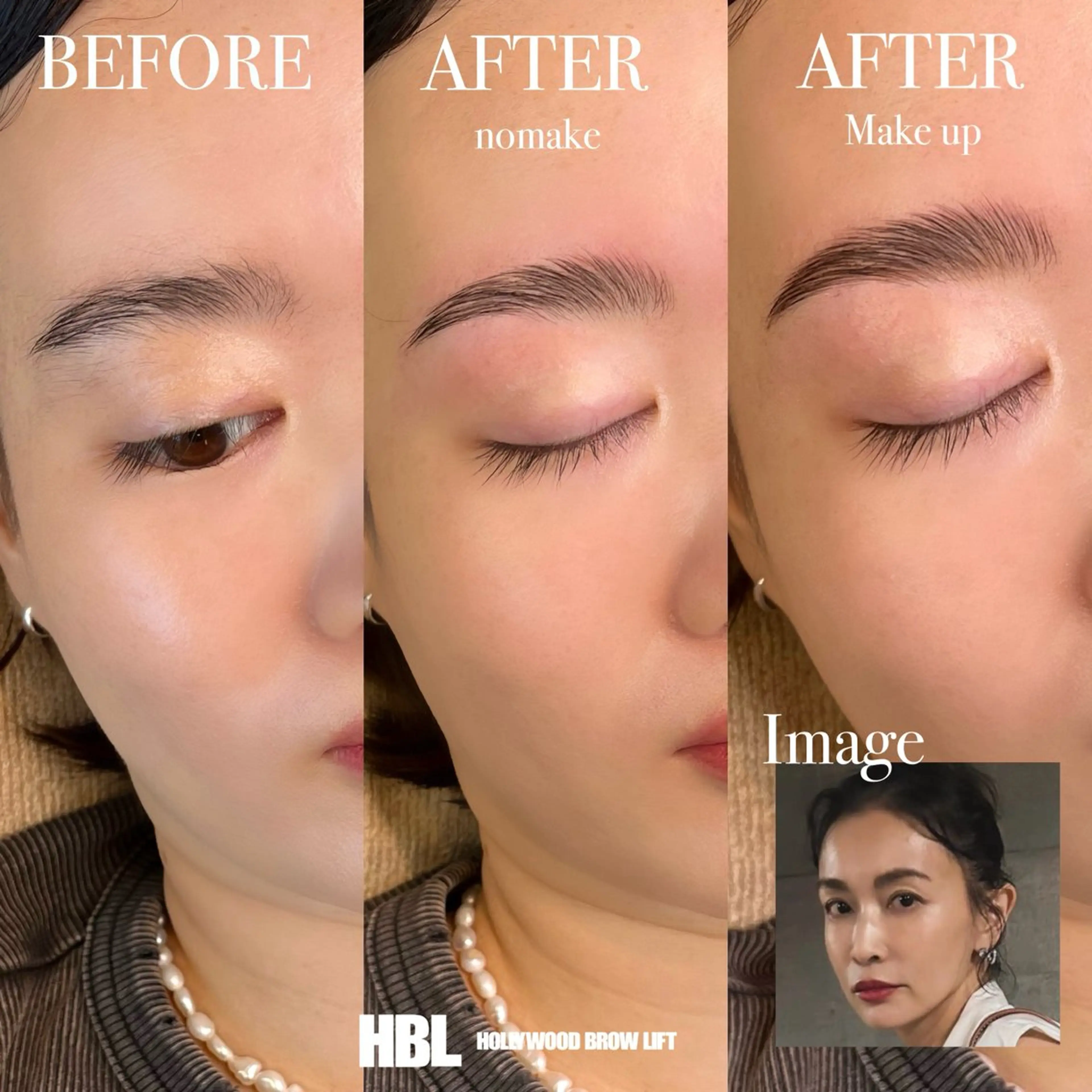 HBL公式コンテスト受賞サロン★ハリウッドブロウリフト🌷眉毛パーマ×眉Wax×メイク仕上げ(2回目以降¥7500)の写真