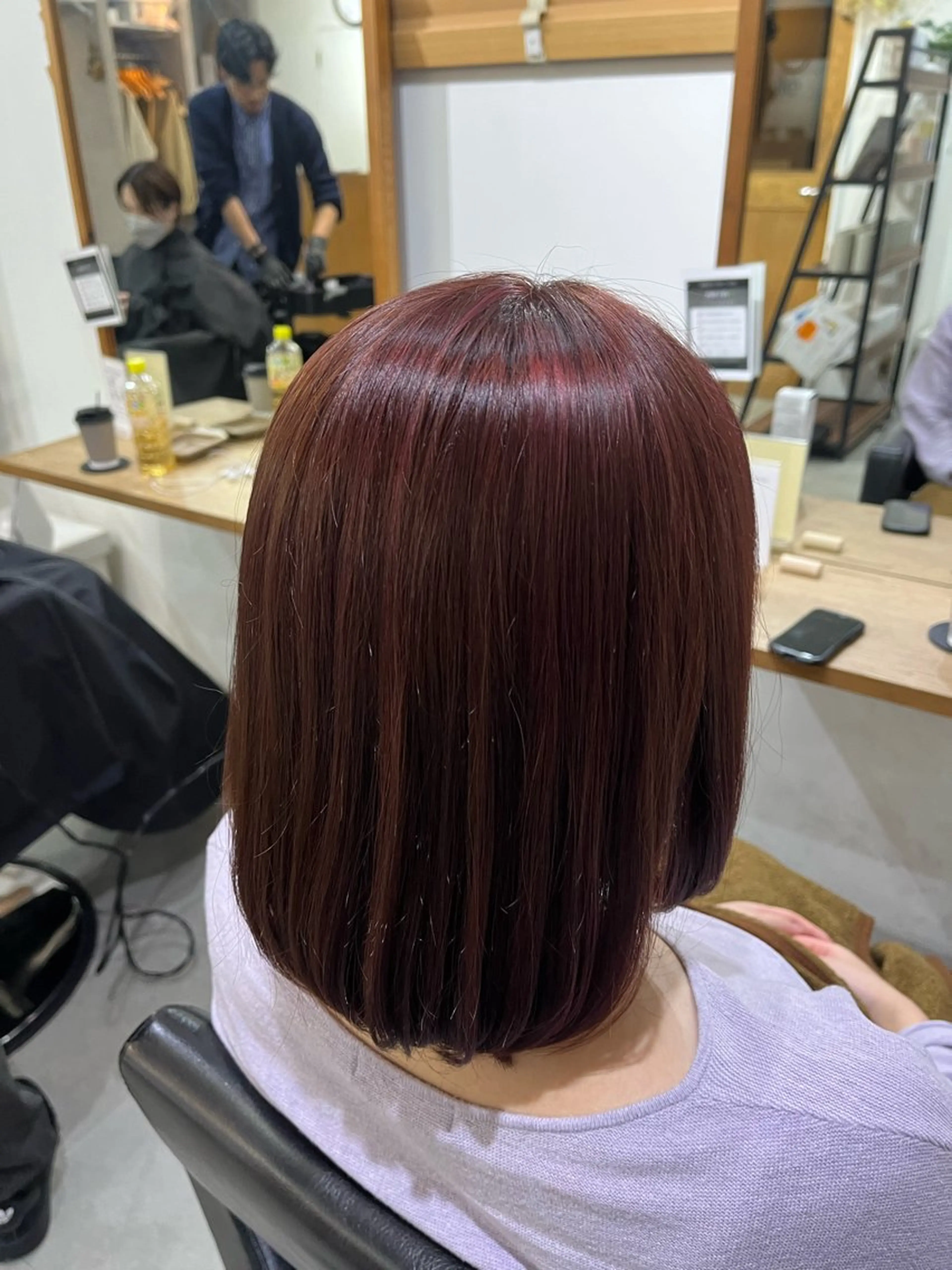 ミディアム カラー ✨🎨ブリーチなし 透明感カラー✨美友のヘアスタイル