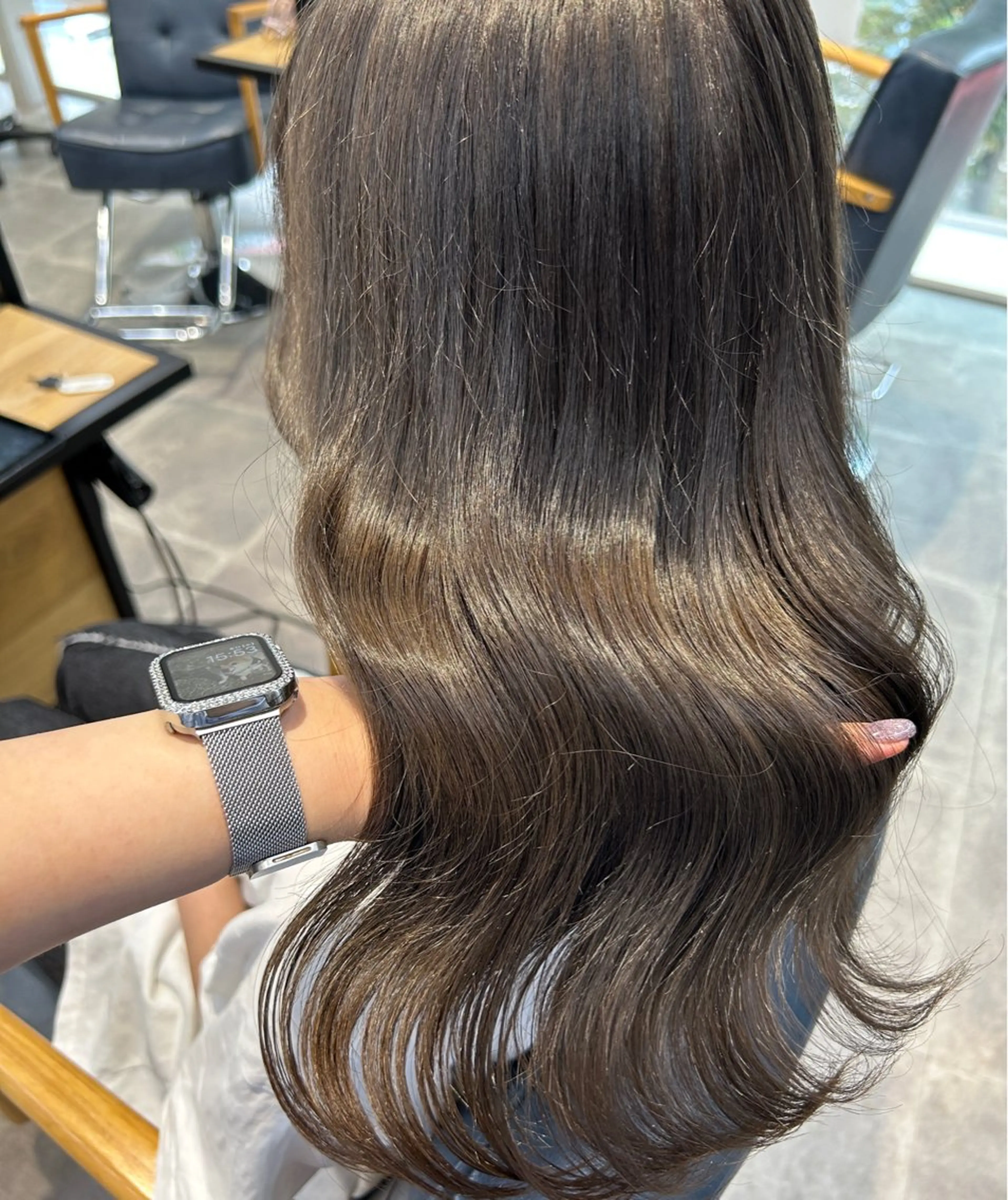 ロング カラー カット ヘアカラー トリートメント newi梅田🫧韓国 ヘア🫧sakiのヘアスタイル