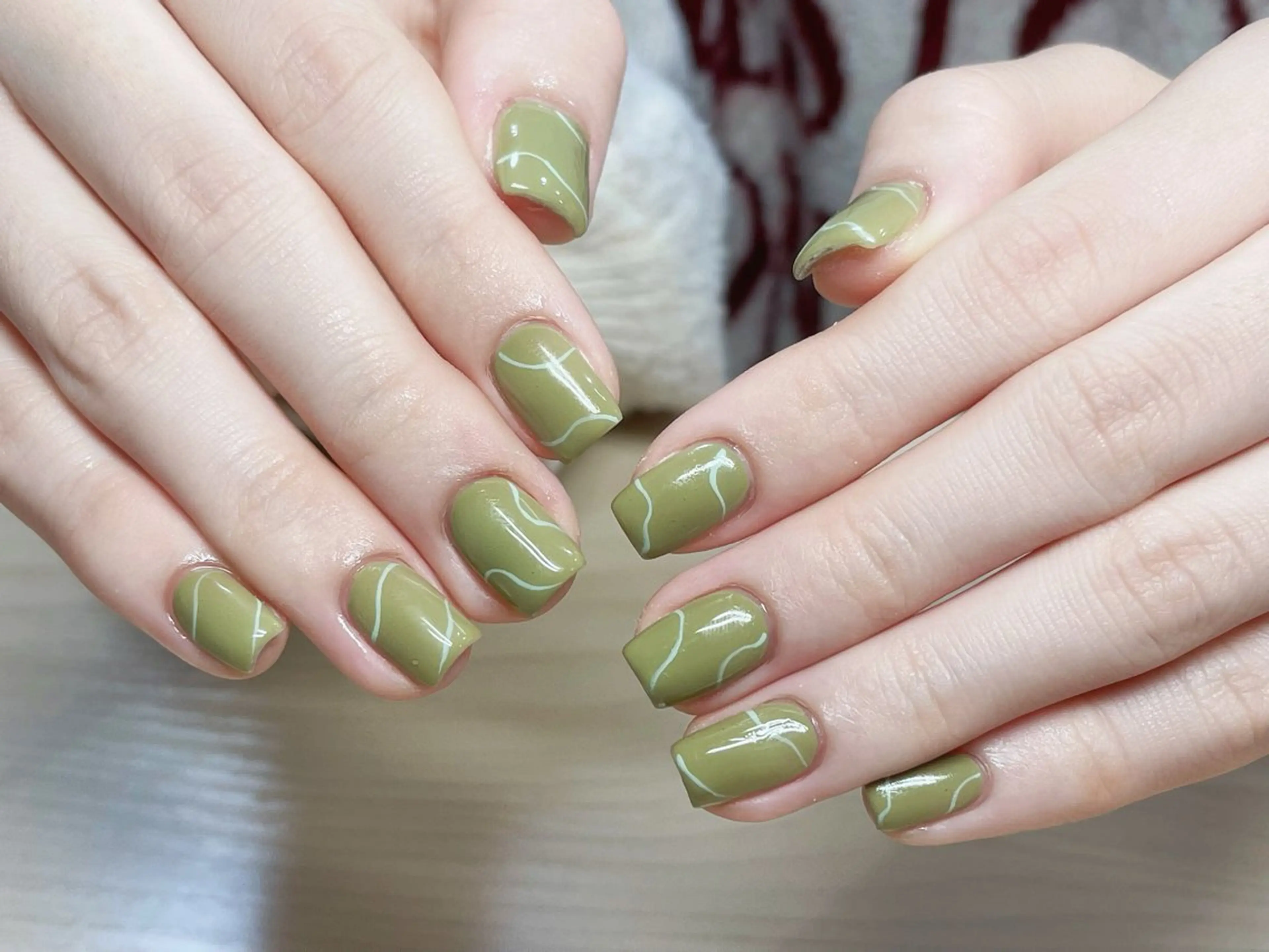 ネイル グリーン ハンドネイル Ru na🍳のネイルデザイン