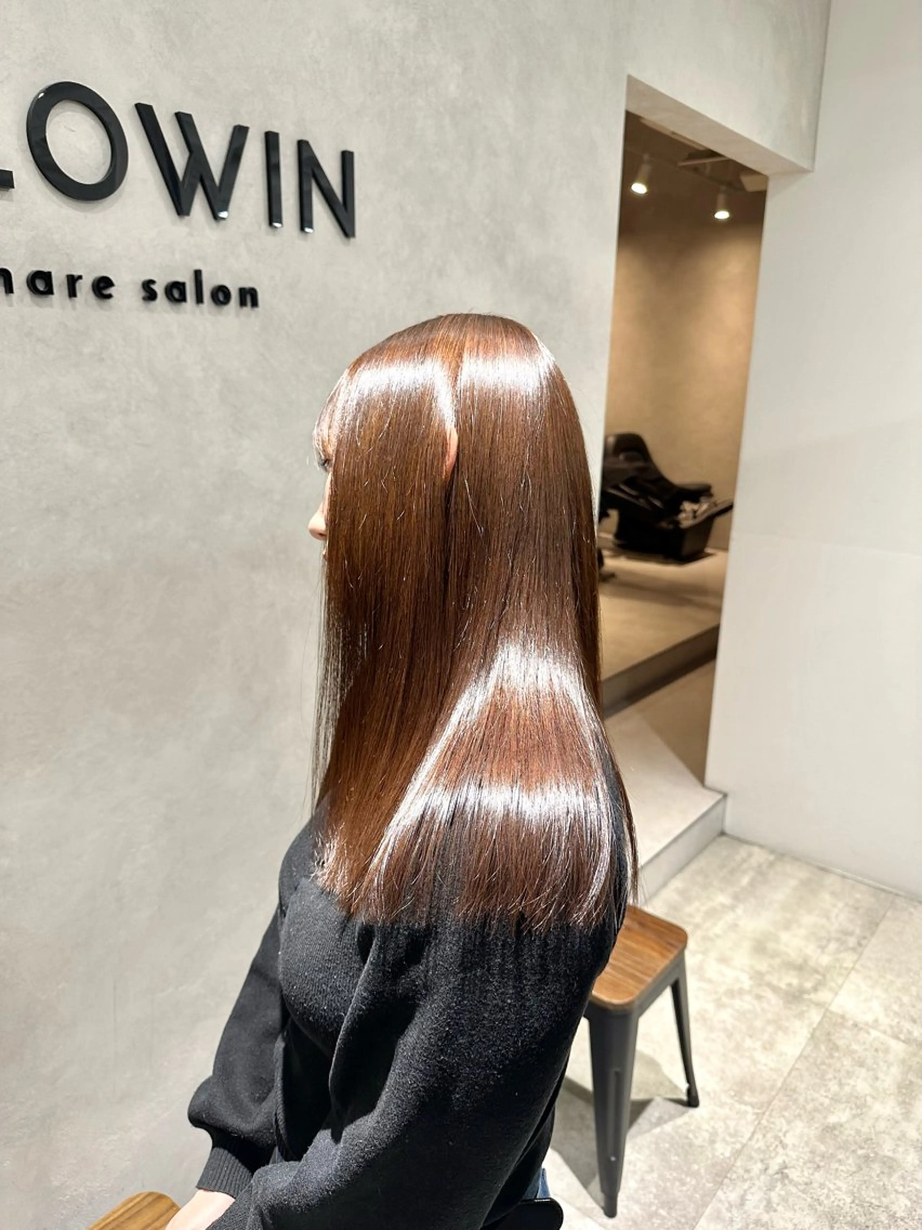 セミロング ヘアカラー 縮毛矯正 トリートメント salowin新宿East3階所属・艶美髪/髪質改善 /縮毛矯正/木元渓太のヘアスタイル